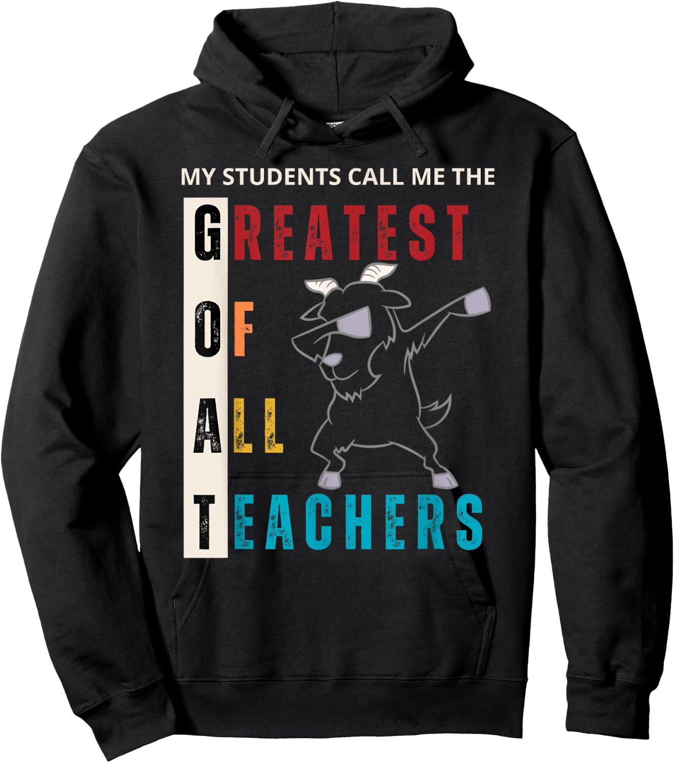 Vintage Funny Goat Teacher Lover greatest of all teachers, Women Hoodie - Hoodie | Black
