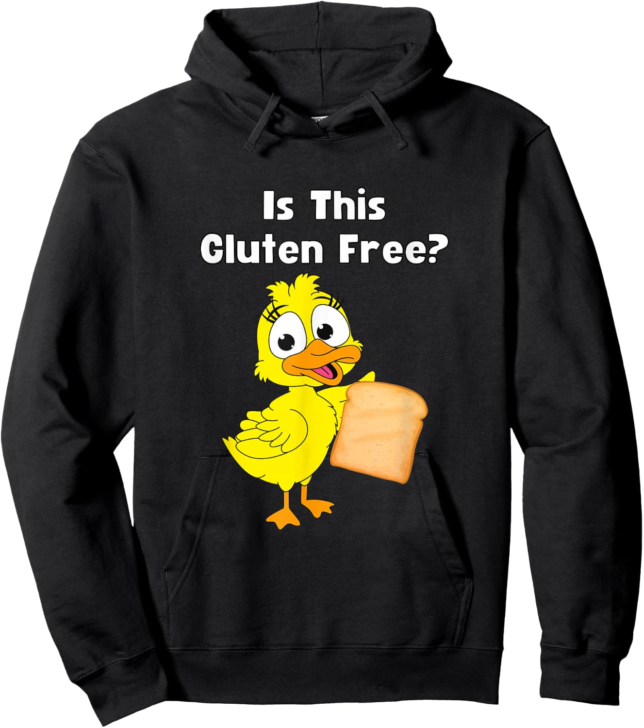 Funny Duck - is This Gluten Free Hoodie - Hoodie | Black
