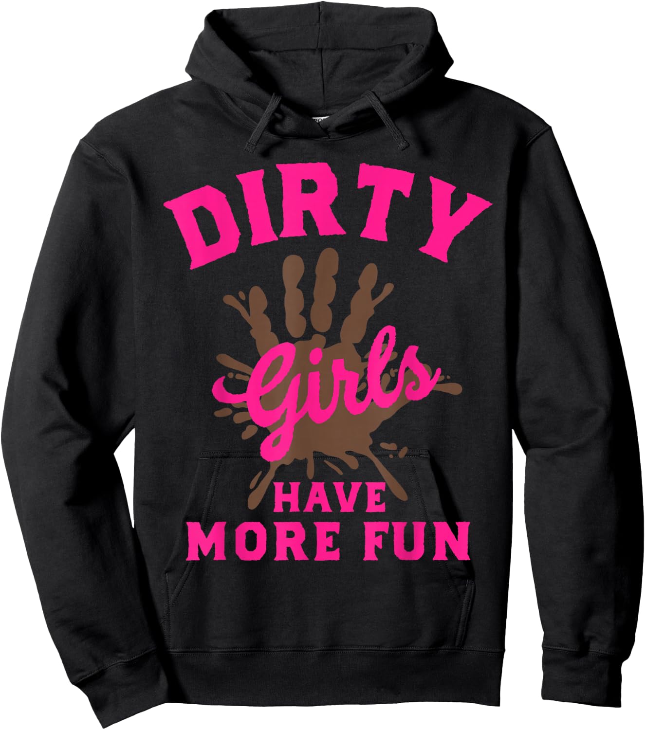 Mud Run Shirts Dirty Girls haben mehr Spaß beim Muddy Race Running Hoodie - Hoodie | Black