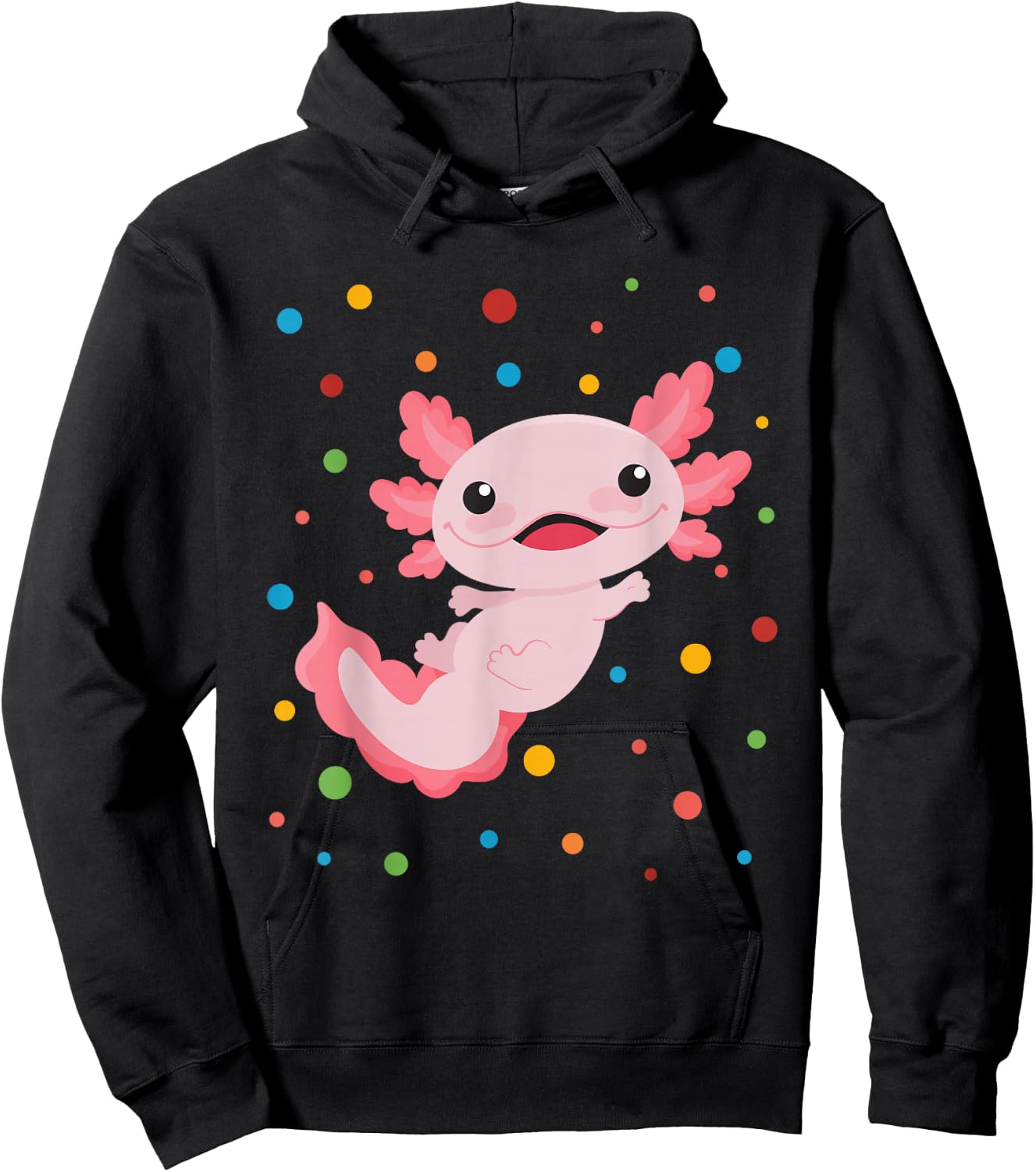 Dot Day Shirt Polka Dots Axolotl Kids Boys Girls Youths Hoodie - Hoodie | Black