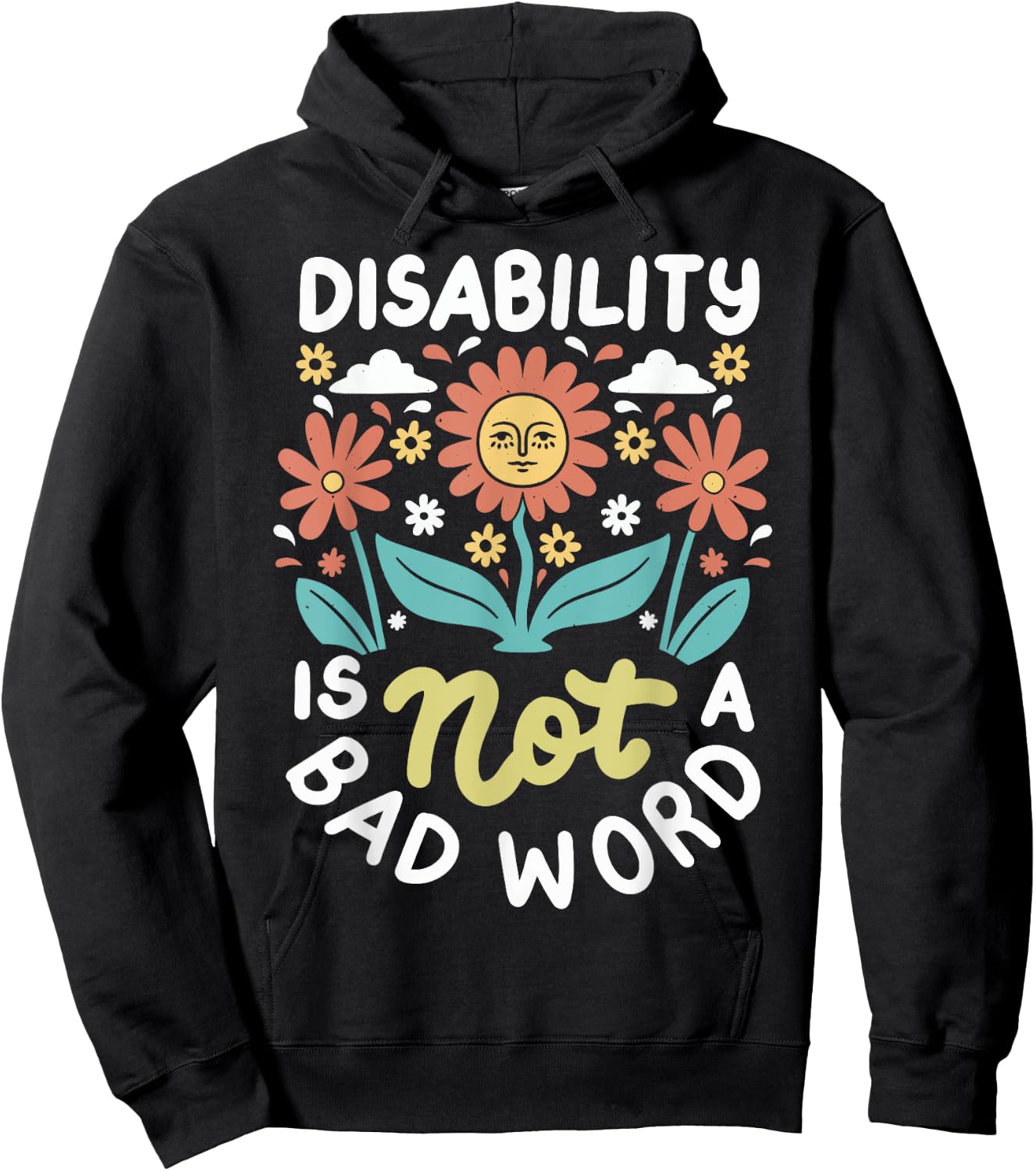 Disability is Not A Bad Word Illness Support Hoodie - Hoodie | Black