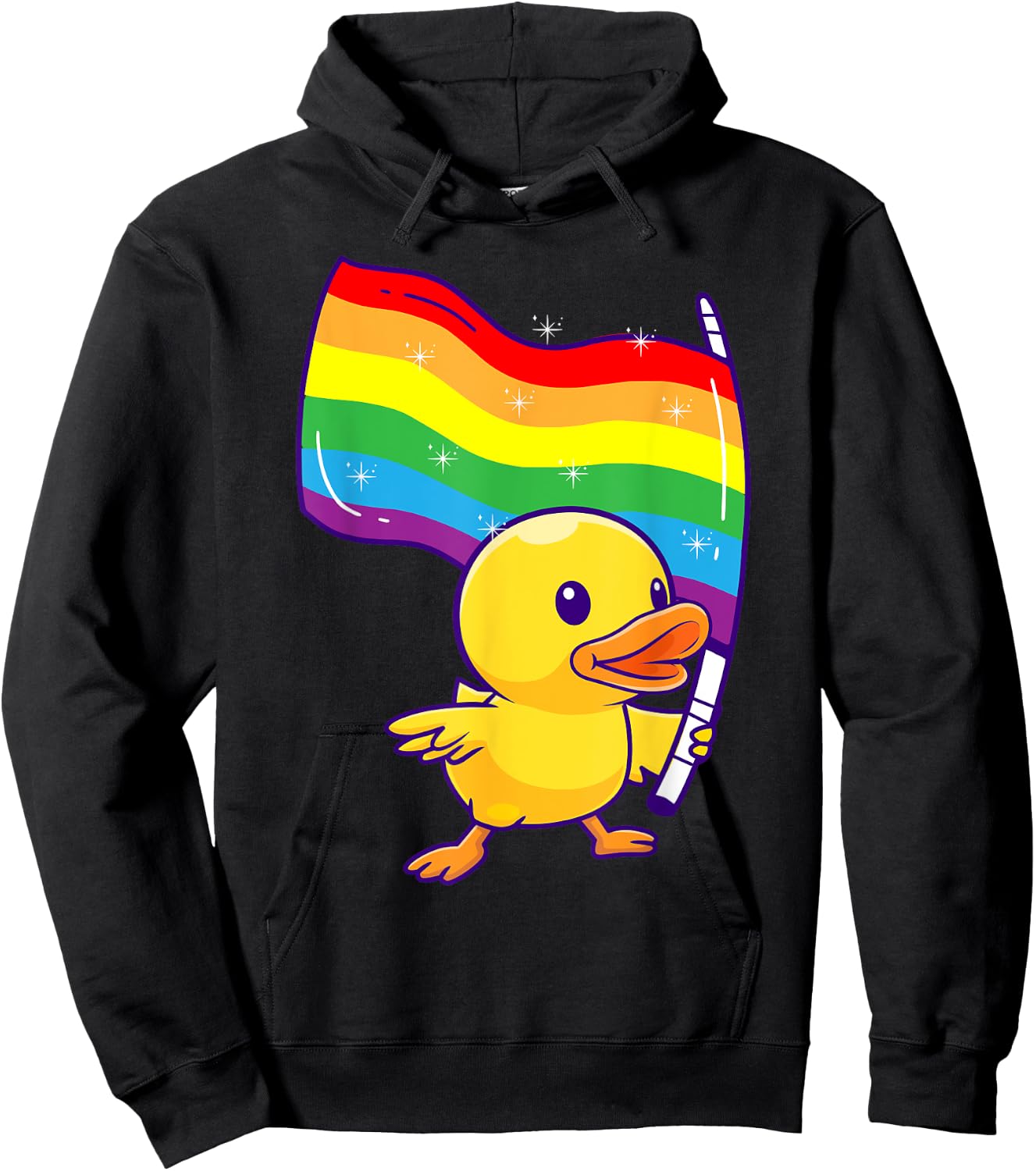 Pride Parade Duck Maskottchen Lesben Gay CSD Party Wear LGBT Hoodie - Hoodie | Black
