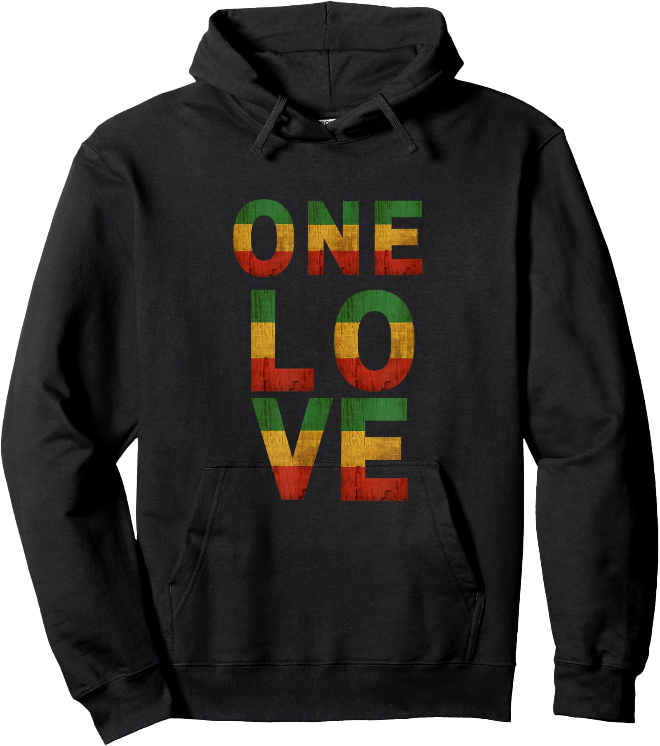 One Love Rasta Reggae Men Women Rastafari Kids gift Hoodie - Hoodie | Black