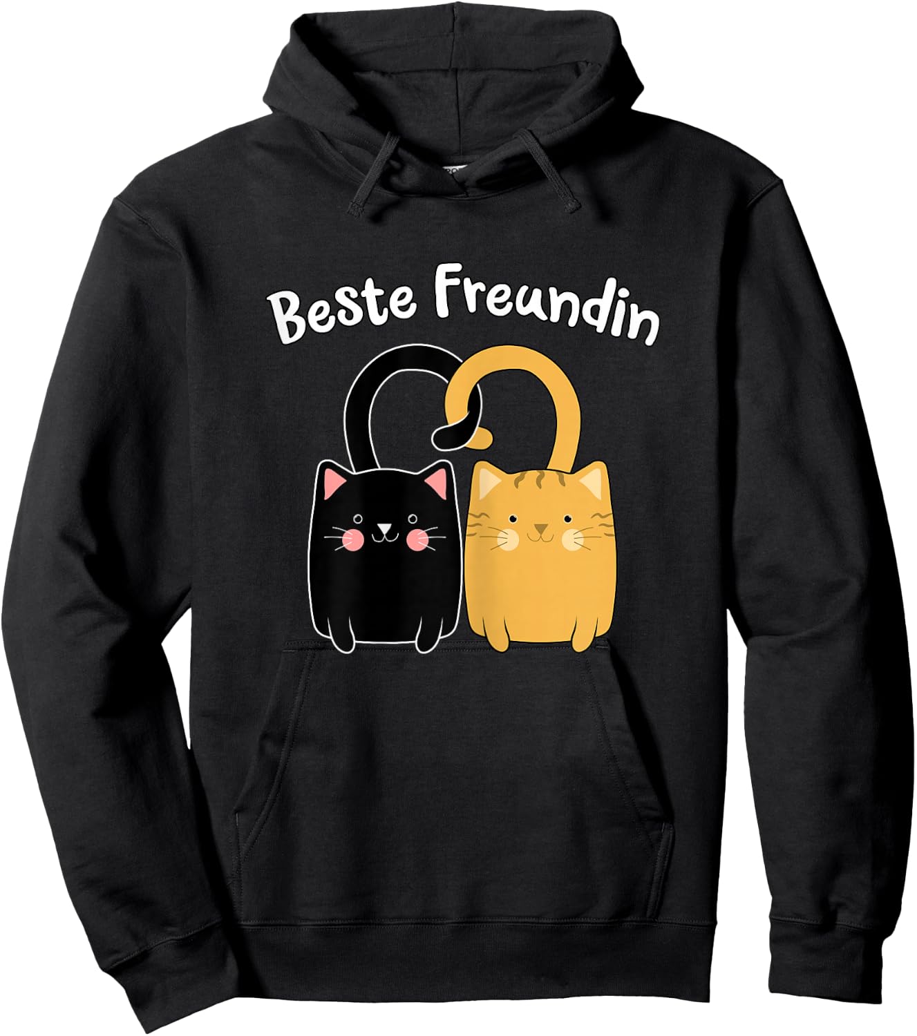 Best Friend BFF Cats Partner Look Girls Teenager , black Hoodie - Hoodie | Black