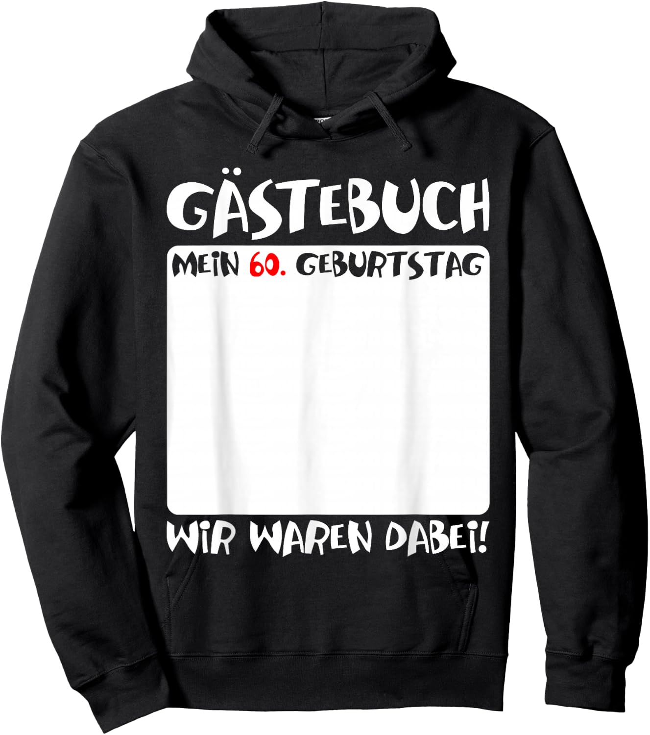 with German Text "My 60th Birthday" [German Language], black Hoodie - Hoodie | Black