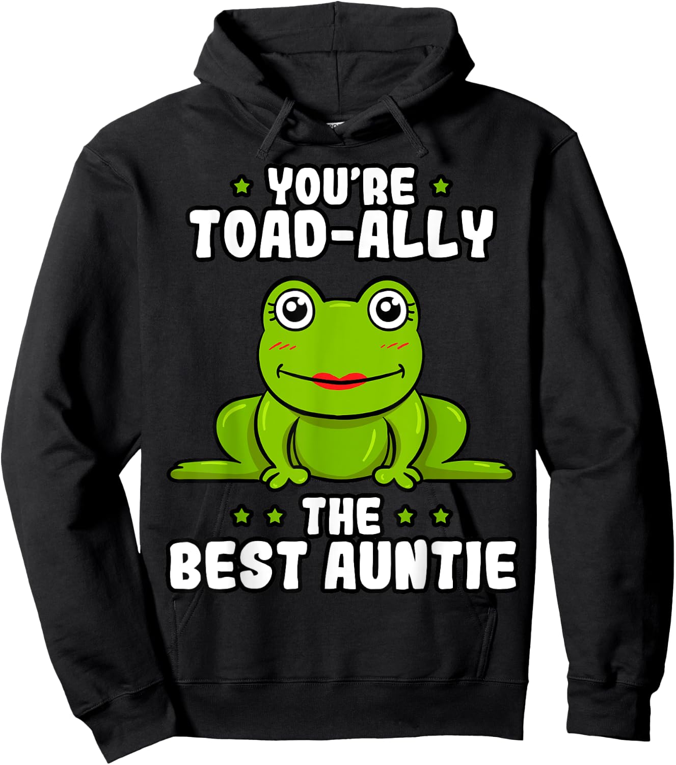 Toad-Ally The Best Auntie Frog Lover Toad Aunt Hoodie - Hoodie | Black