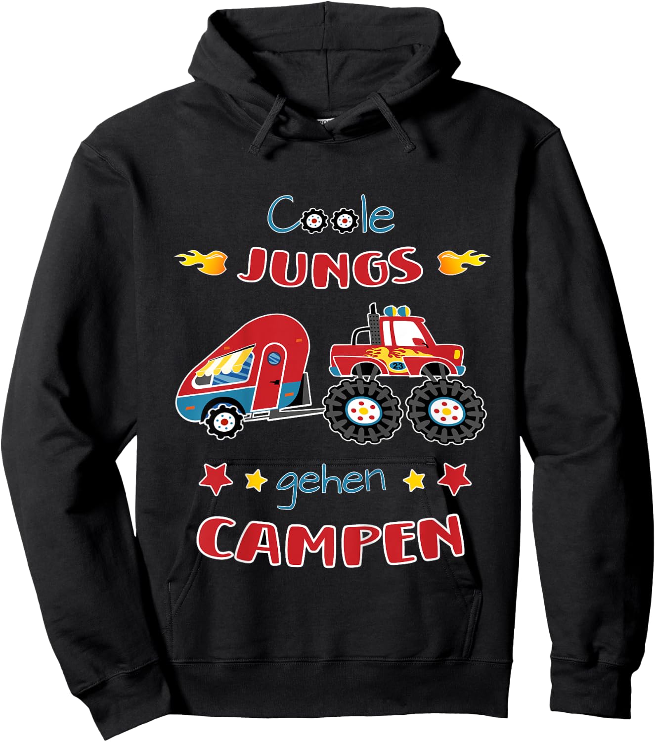 Camping Monster Truck - Coole Jungs gehen campen Jungen Hoodie - Hoodie | Black