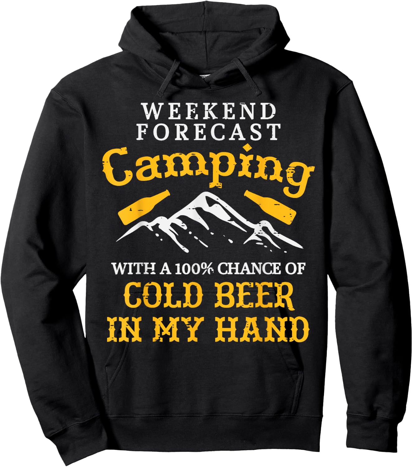 Weekend Forecast Camping Funny Camp Camper Dad Men Hoodie - Hoodie | Black