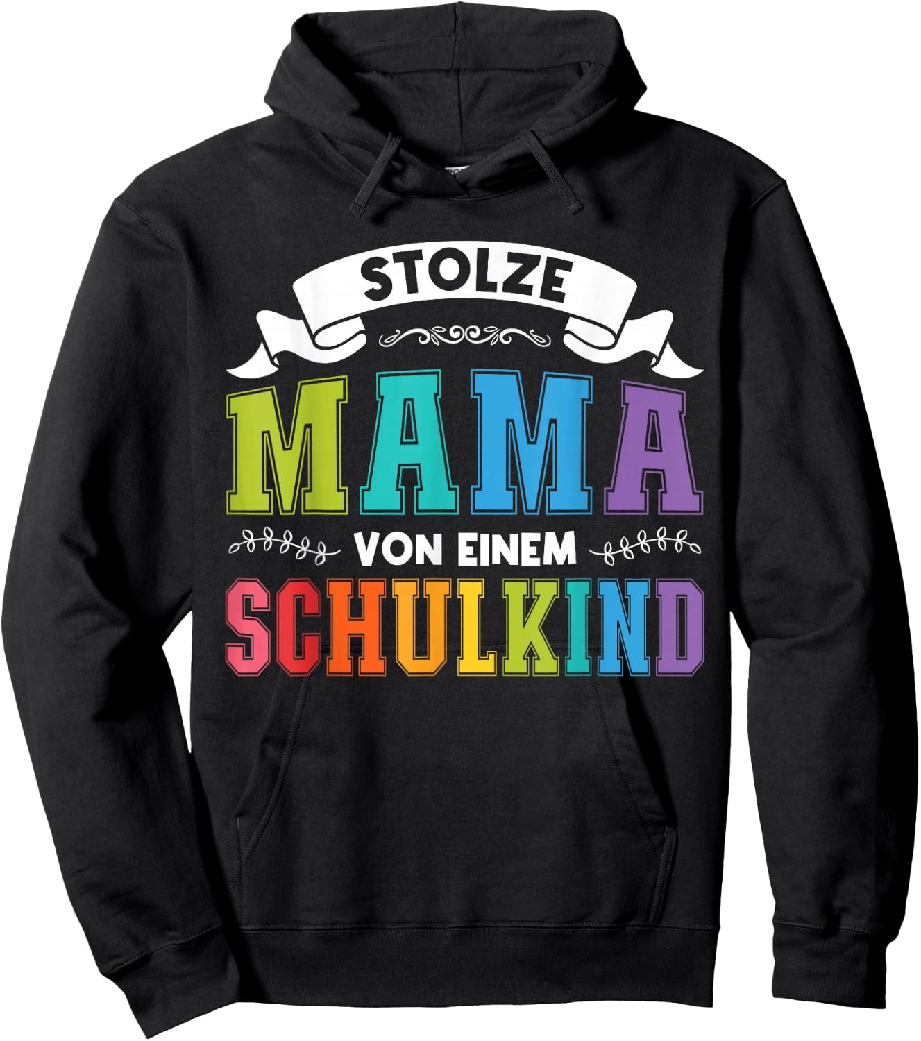 stolze Mama von einem Schulkind Schulanfang Hoodie - Hoodie | Black