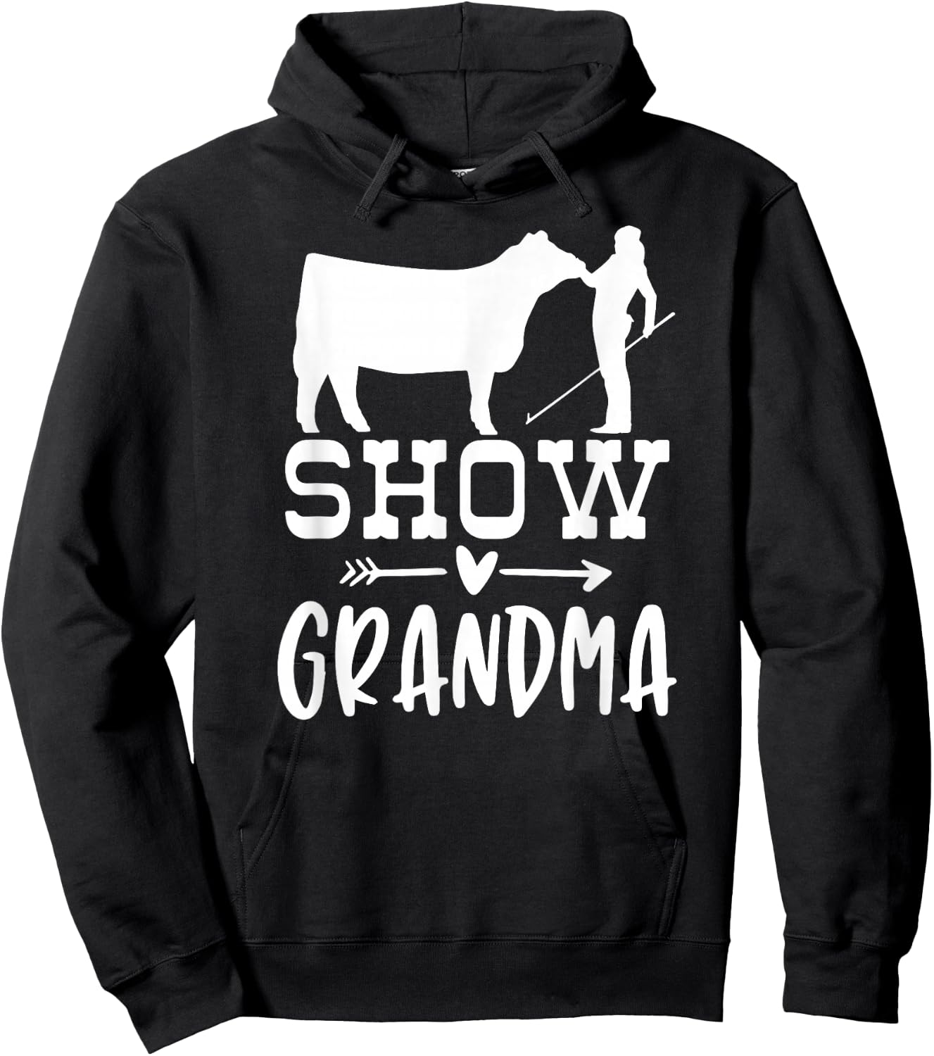 show cattle grandma , show Beef grandma Show cow grandma Hoodie - Hoodie | Black
