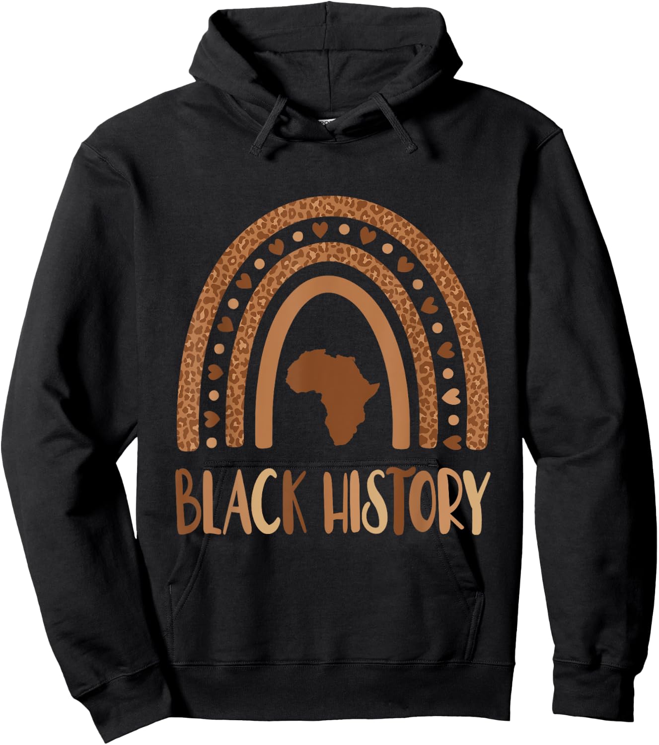 Black History Month Melanated Melanin Rainbow Leopard Print Hoodie - Hoodie | Black