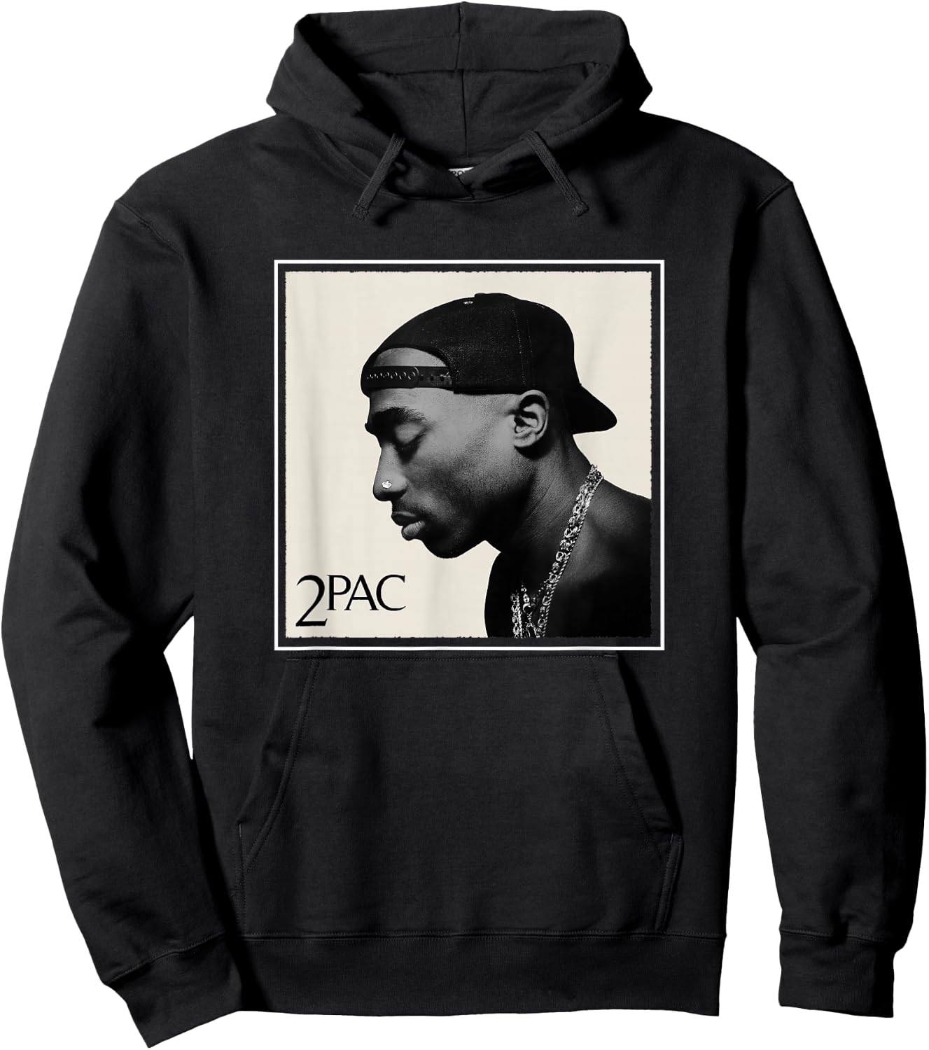 Official Tupac Shakur Photo , gray Hoodie - Hoodie | Black