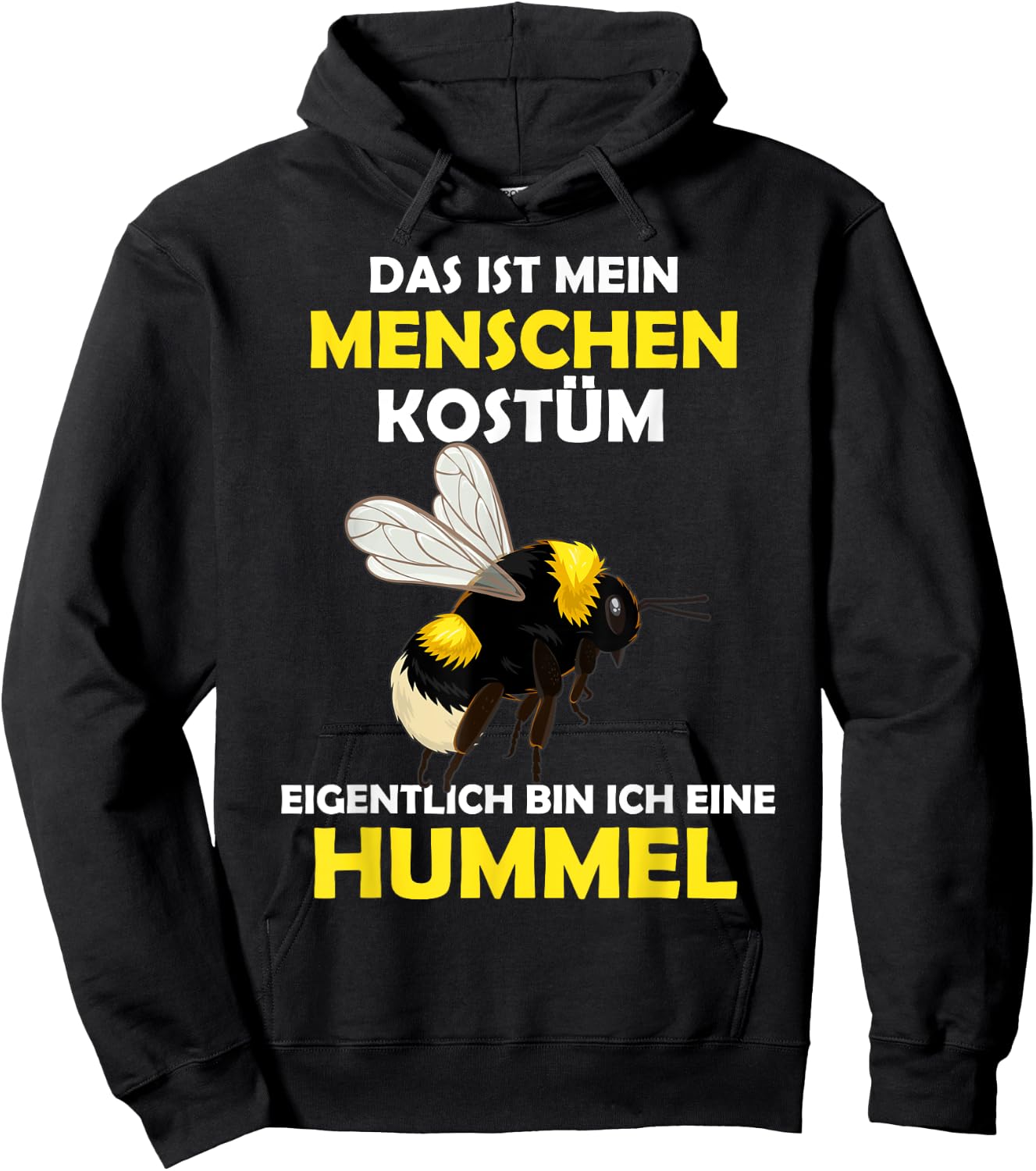 Hummel Carnival Costume Helau Fancy Dress Human Costume , black Hoodie - Hoodie | Black