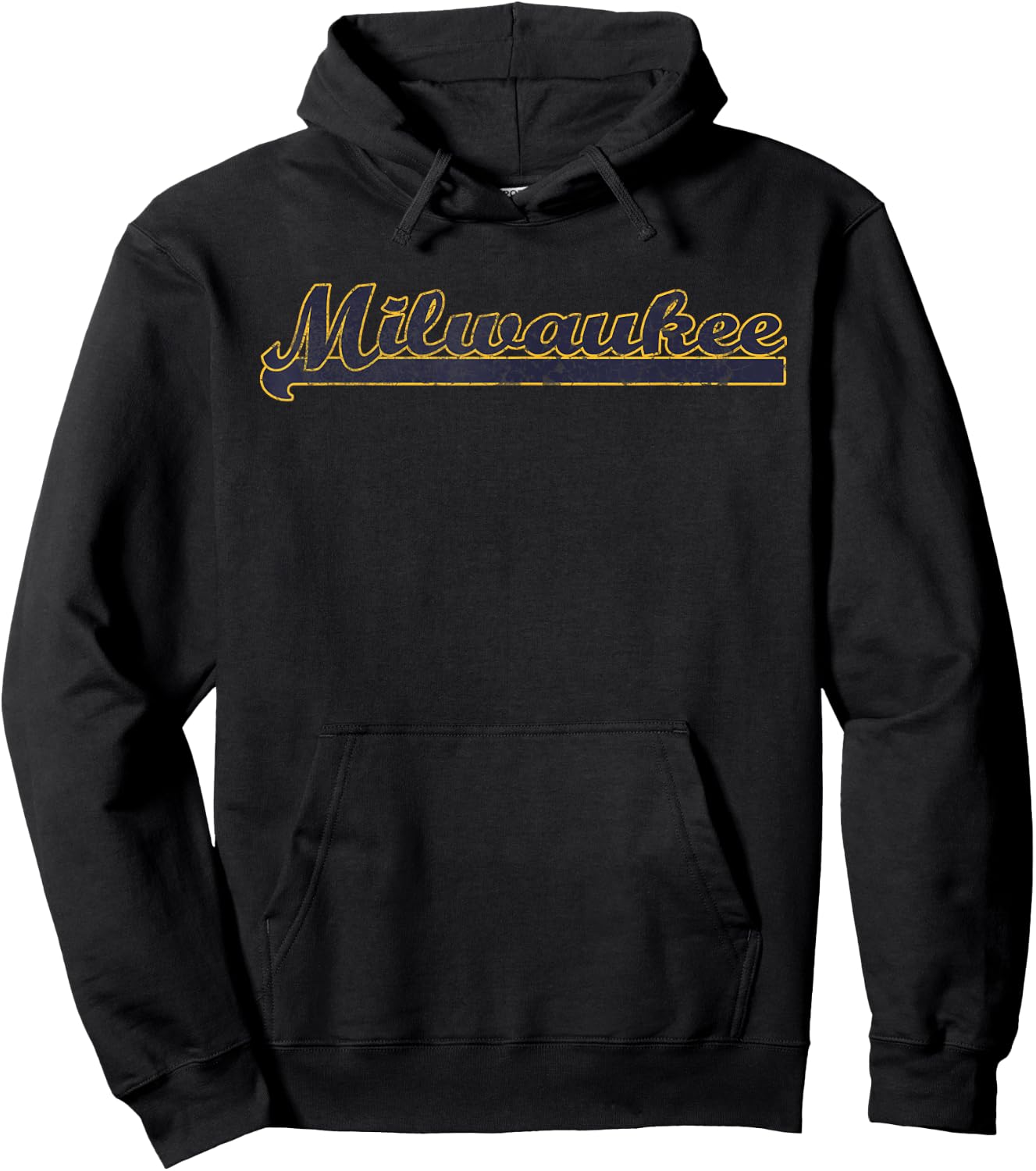 Milwaukee vintage baseball Hoodie - Hoodie | Black