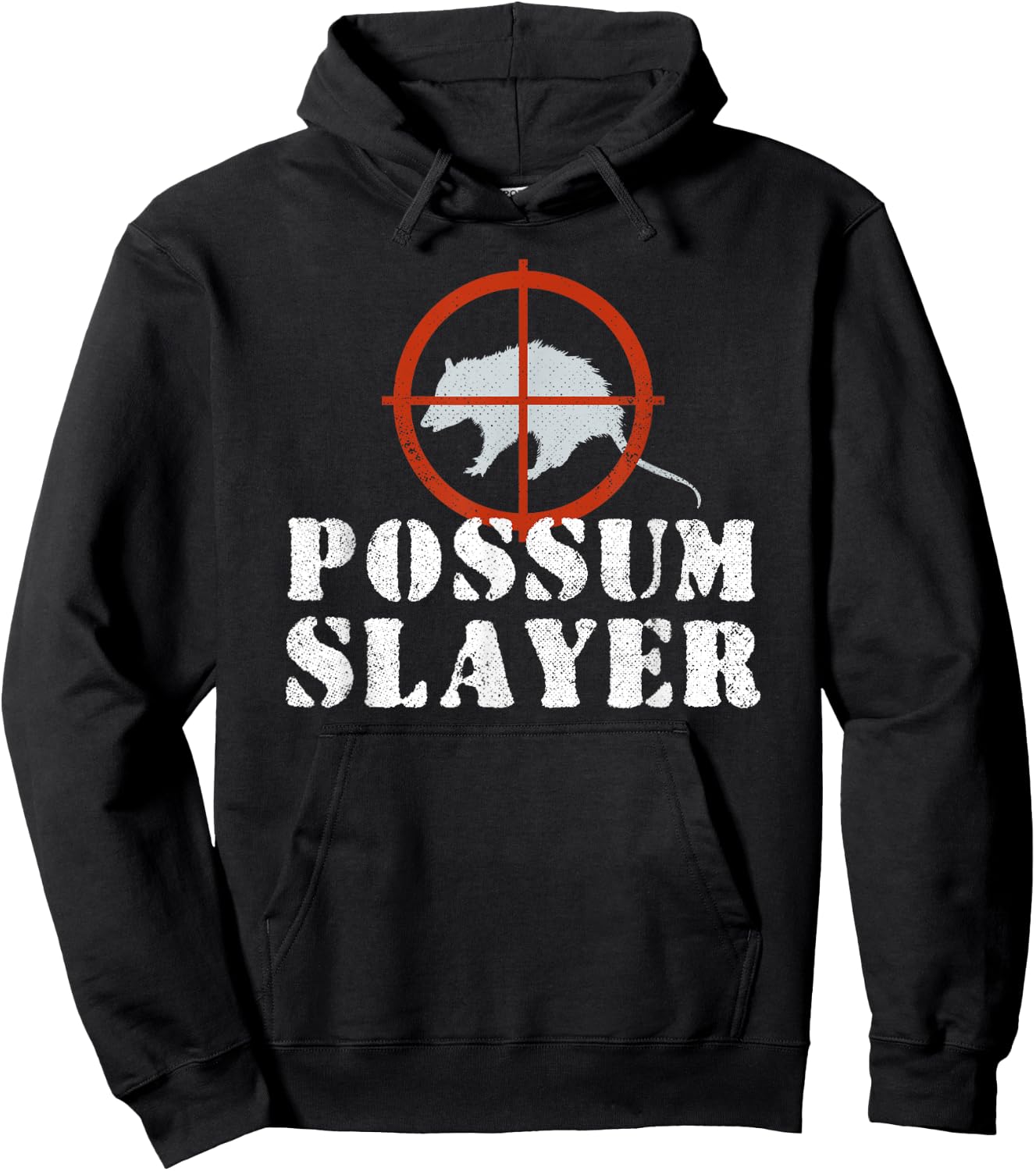 Possum Slayer Opossum Hunting Hoodie - Hoodie | Black