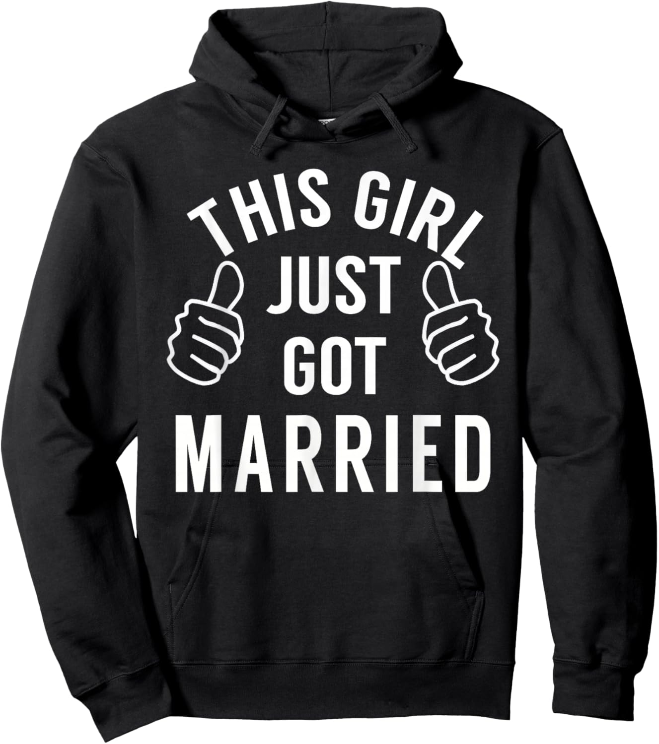 This Girl Just Got Married - Just Married Shirt for Bride Hoodie - Hoodie | Black