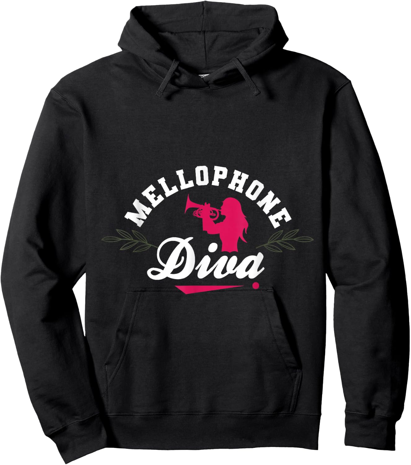 Mellophone Diva Mellophonist Marching Band Funny Apparel Hoodie - Hoodie | Black