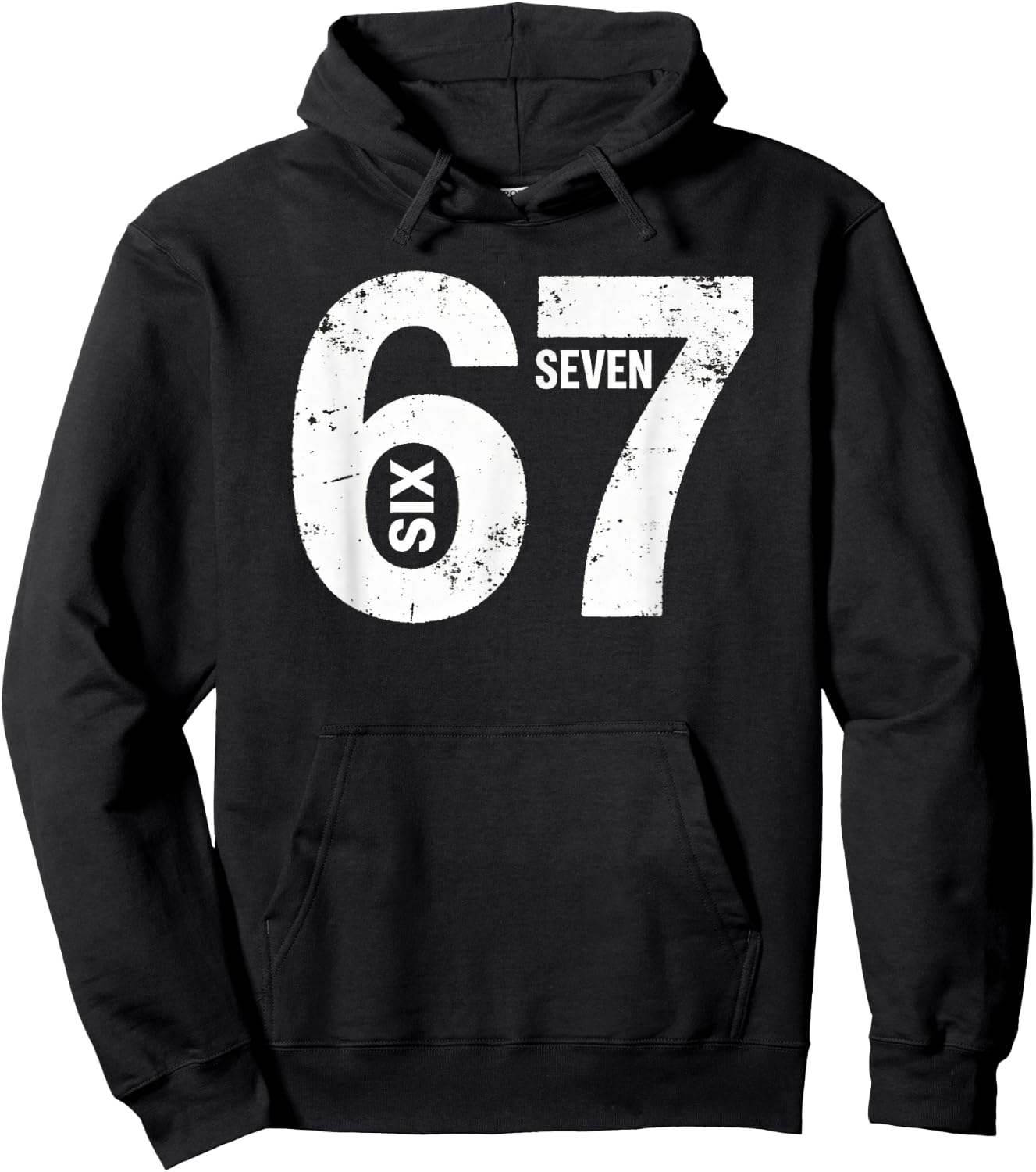 Kids Meme 6 7 Six Seven Vintage Trendmeme Hoodie - Hoodie | Black