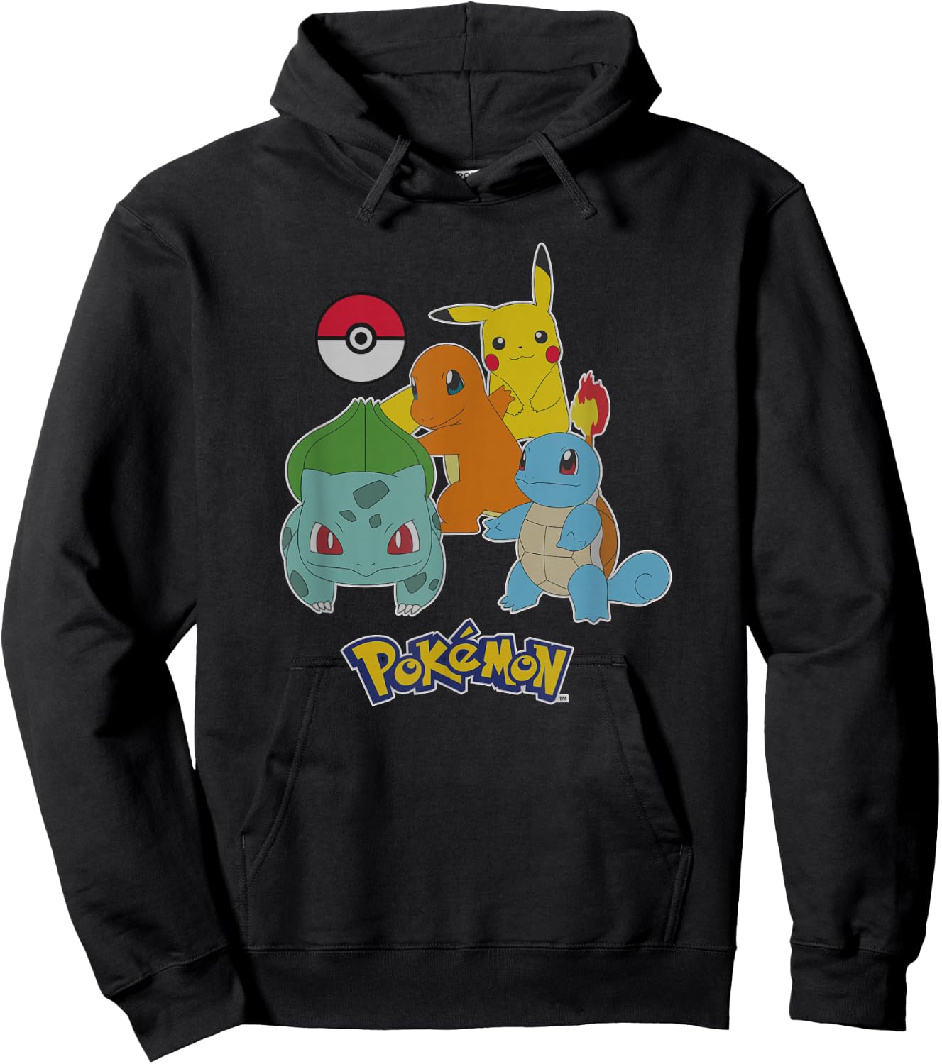 Pokémon First Generation Group Shot Logo Hoodie - Hoodie | Black