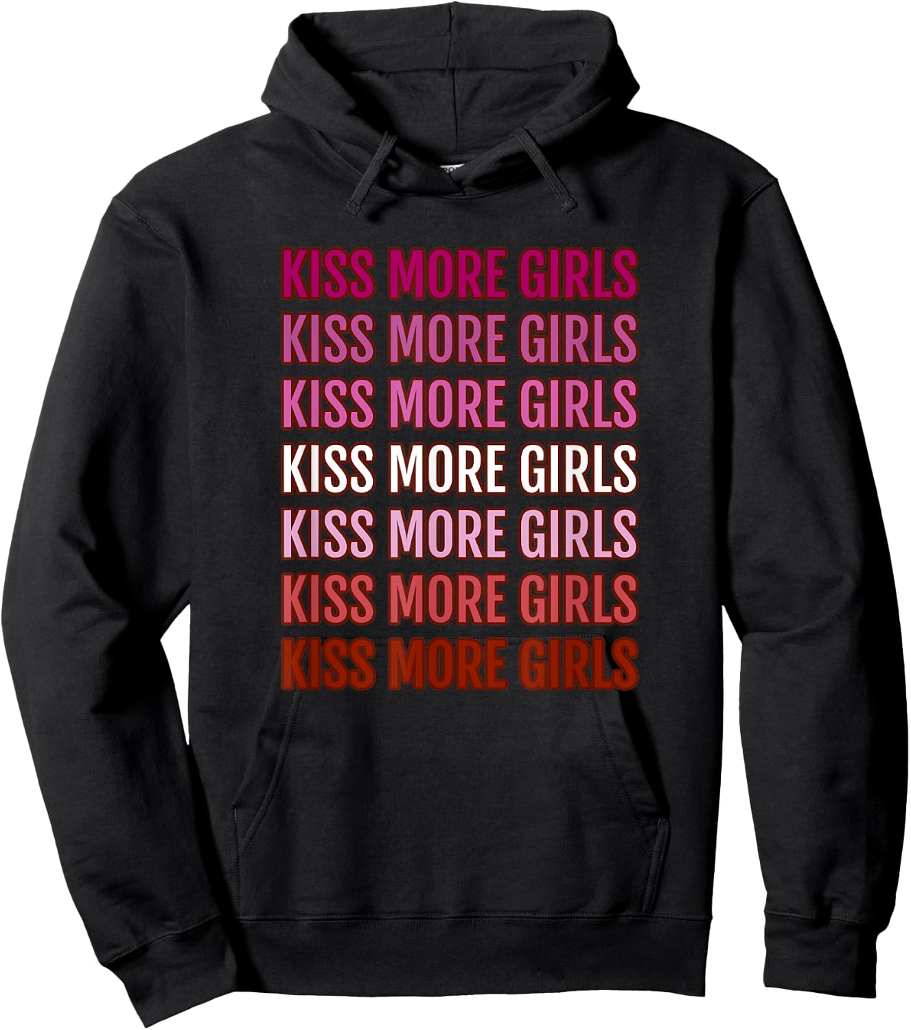 Kiss More Girls Hoodie - Hoodie | Black