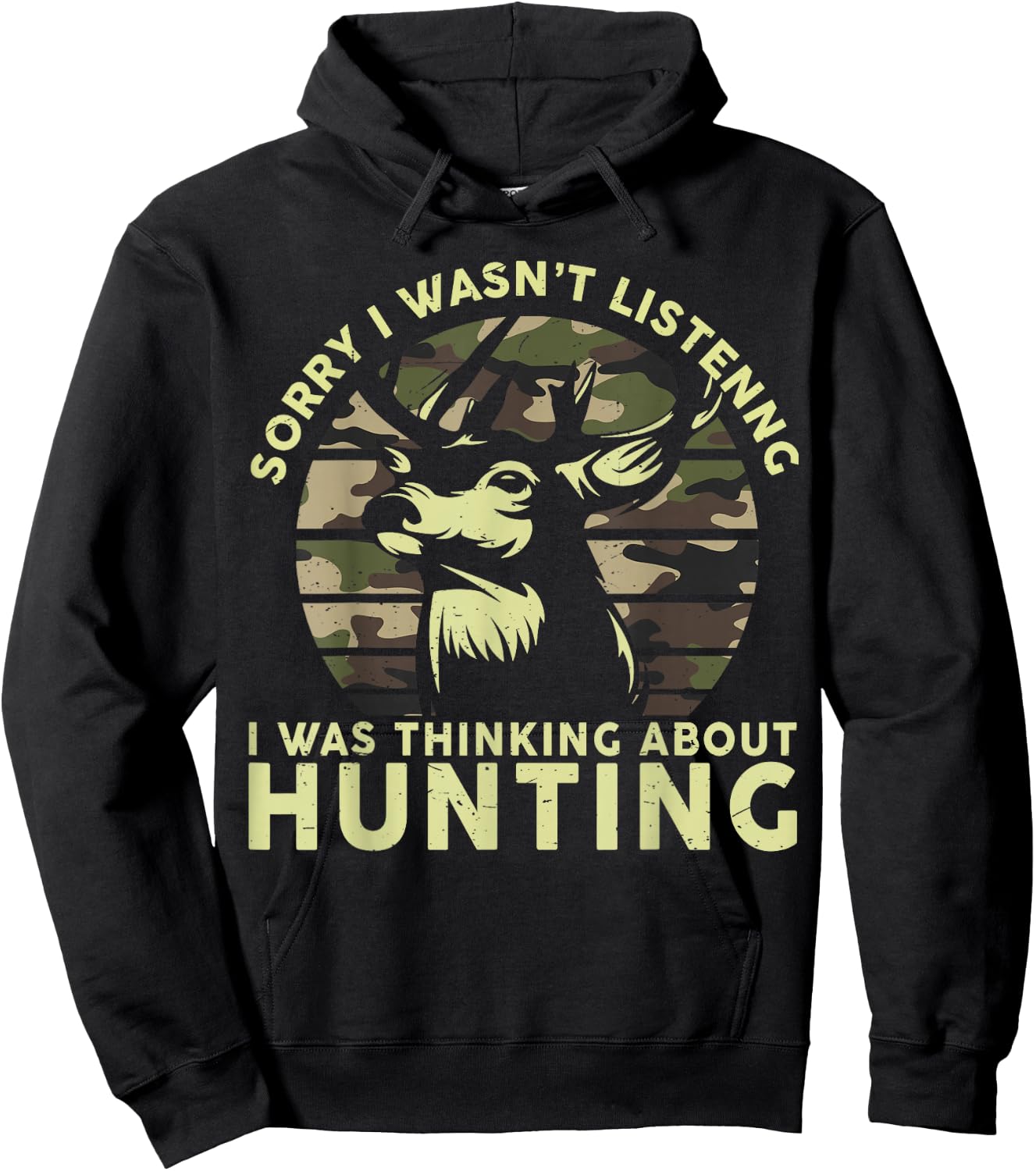 Elk Deer Hunter Funny Deer Hunting Gifts Dad Men Hoodie - Hoodie | Black