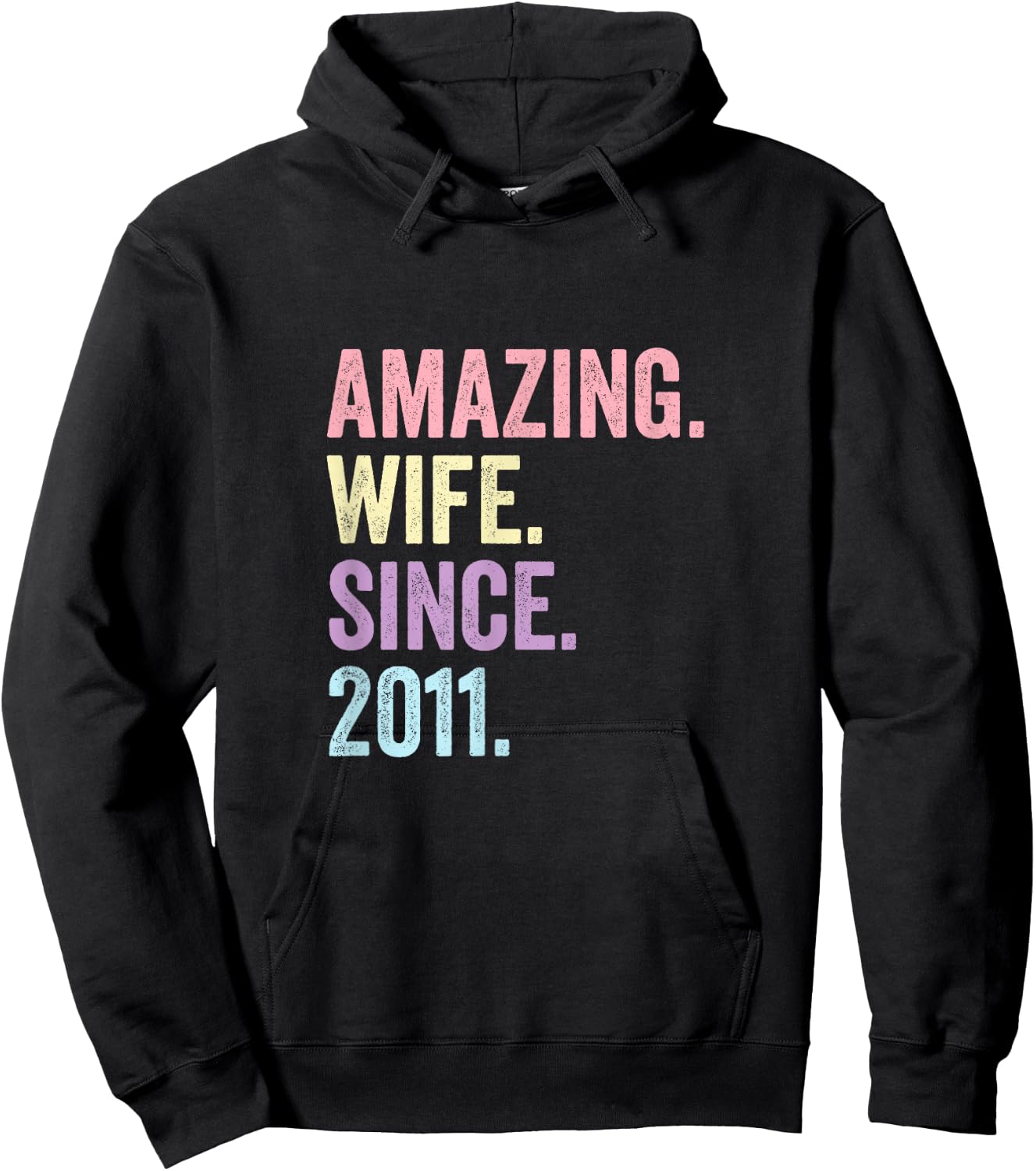 Amazing Wife Since 2011 | 15 Hochzeitstag 15 Jahre Hoodie - Hoodie | Black