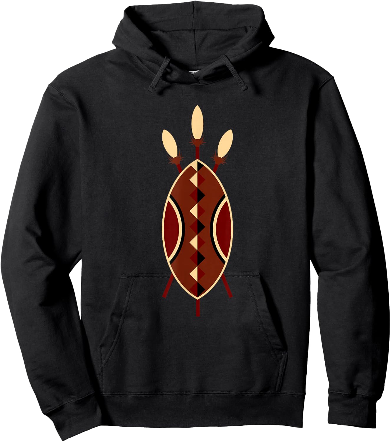Kenya Maasai Shield Kenyan Tribe Hoodie - Hoodie | Black