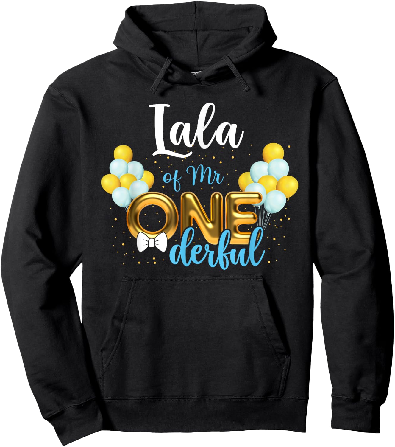 Lala of Mr Onederful 1st Birthday First One-Derful Hoodie - Hoodie | Black