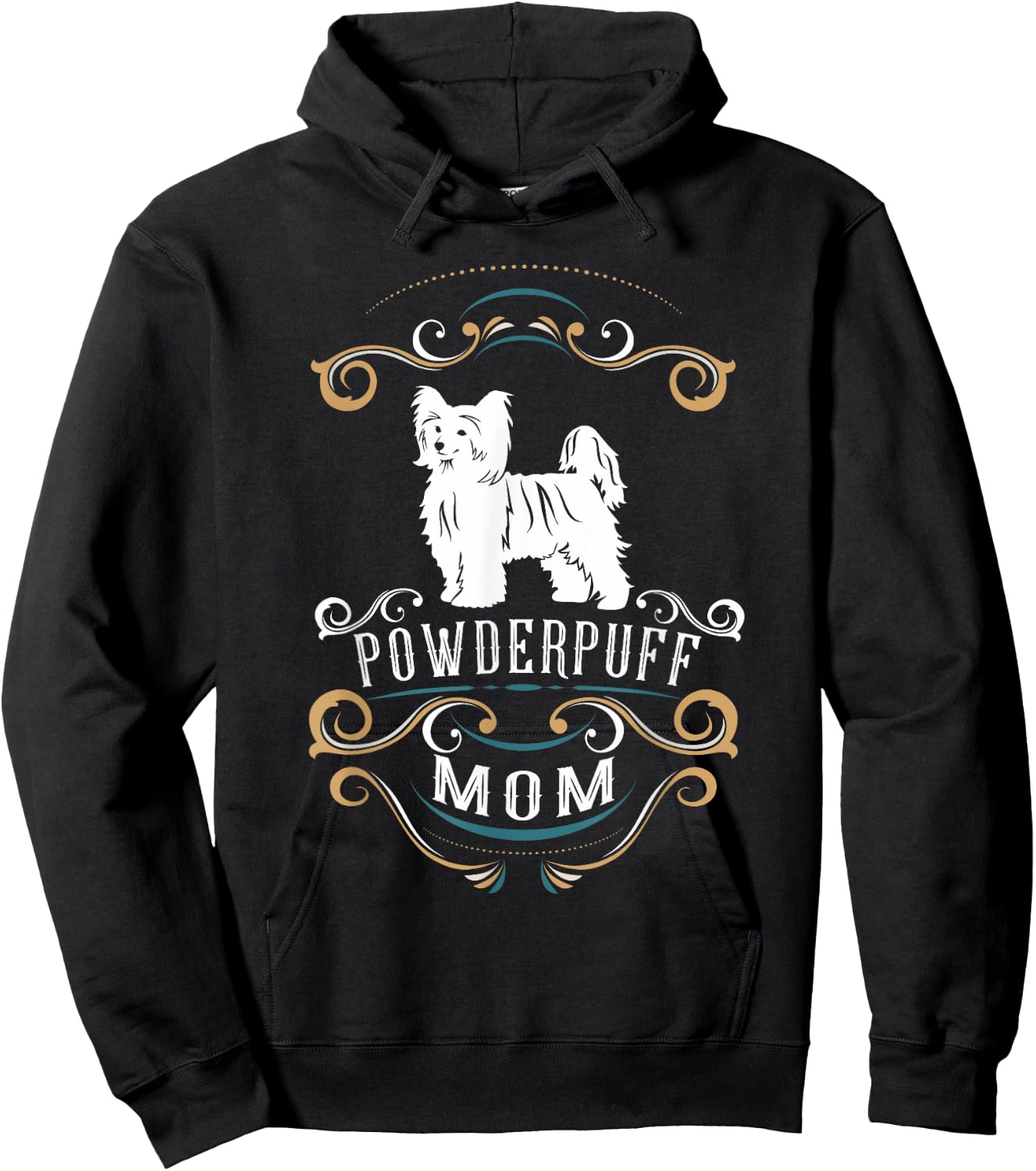 Powderpuff Mom | Chinese Crested Dog Women Hoodie - Hoodie | Black