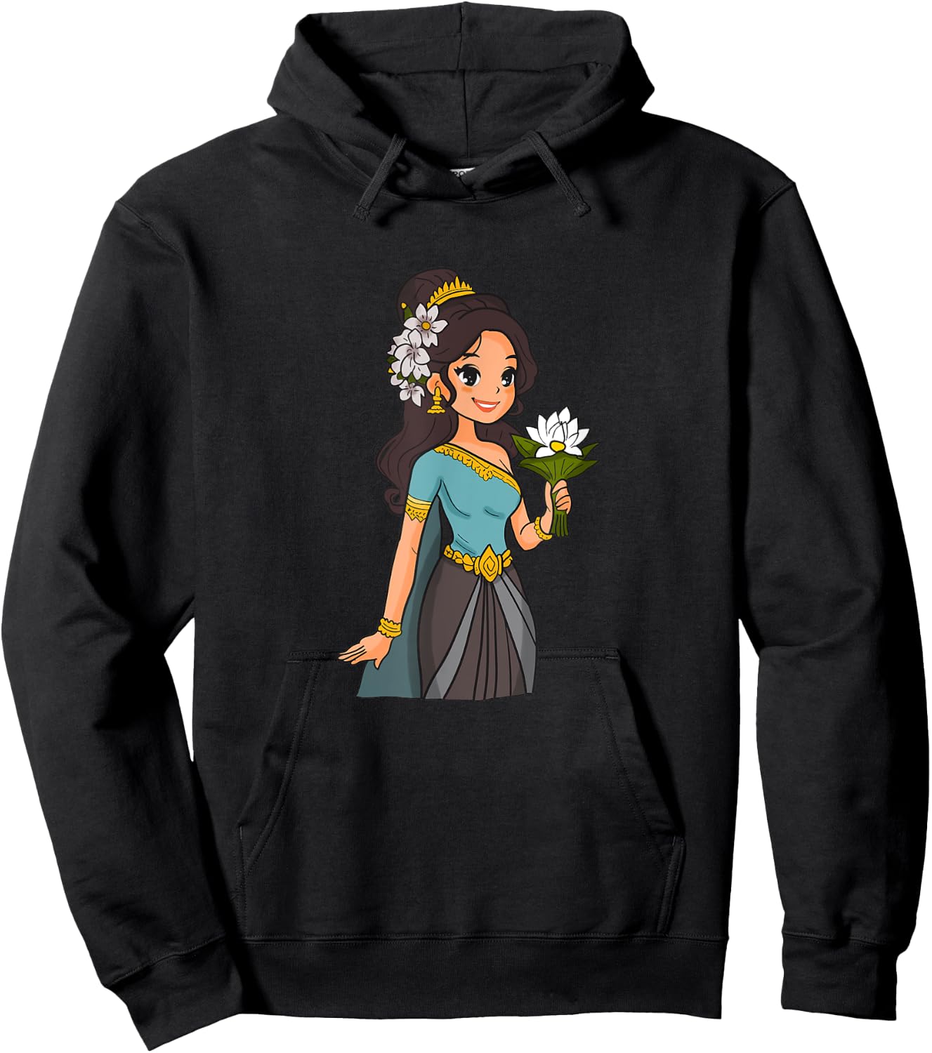 Cambodia Cambodian Woman Khmer Girl Apsara Hoodie - Hoodie | Black