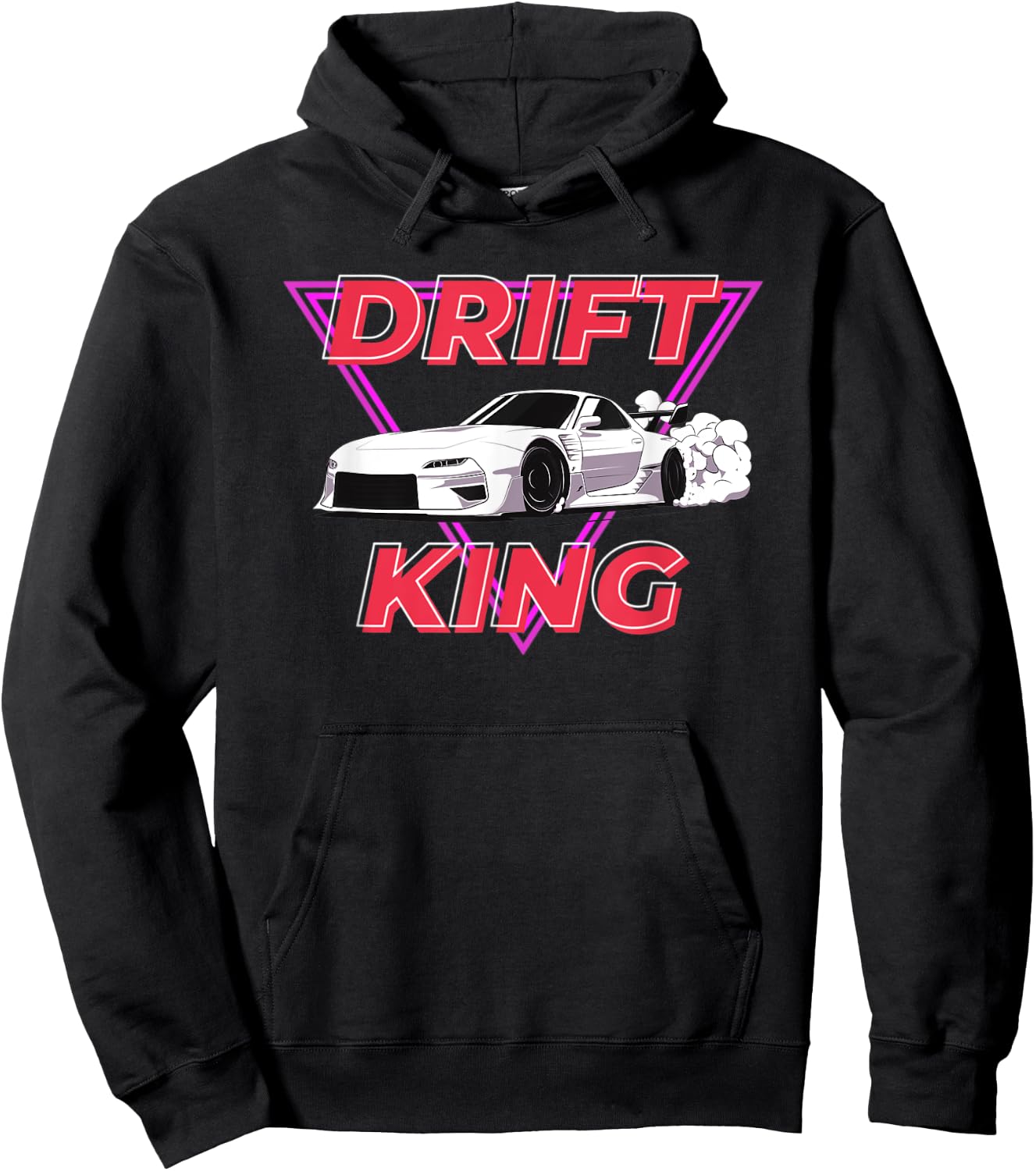 Cool Drift King Racing Imports Street Drifting Tail Spin Hoodie - Hoodie | Black