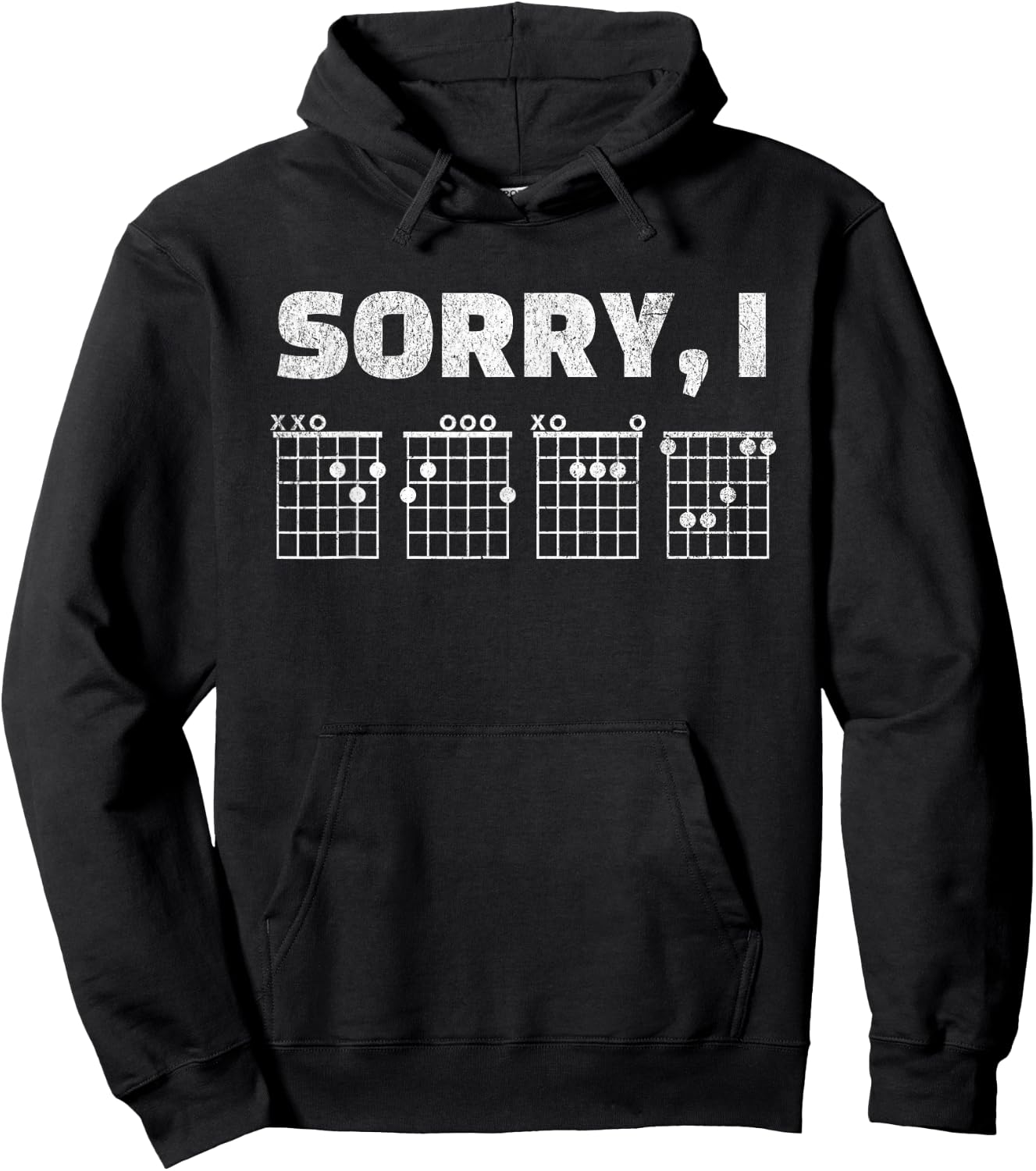 Sorry I DGAF Guitar Chord Women Music Band Guitarist Hoodie - Hoodie | Black