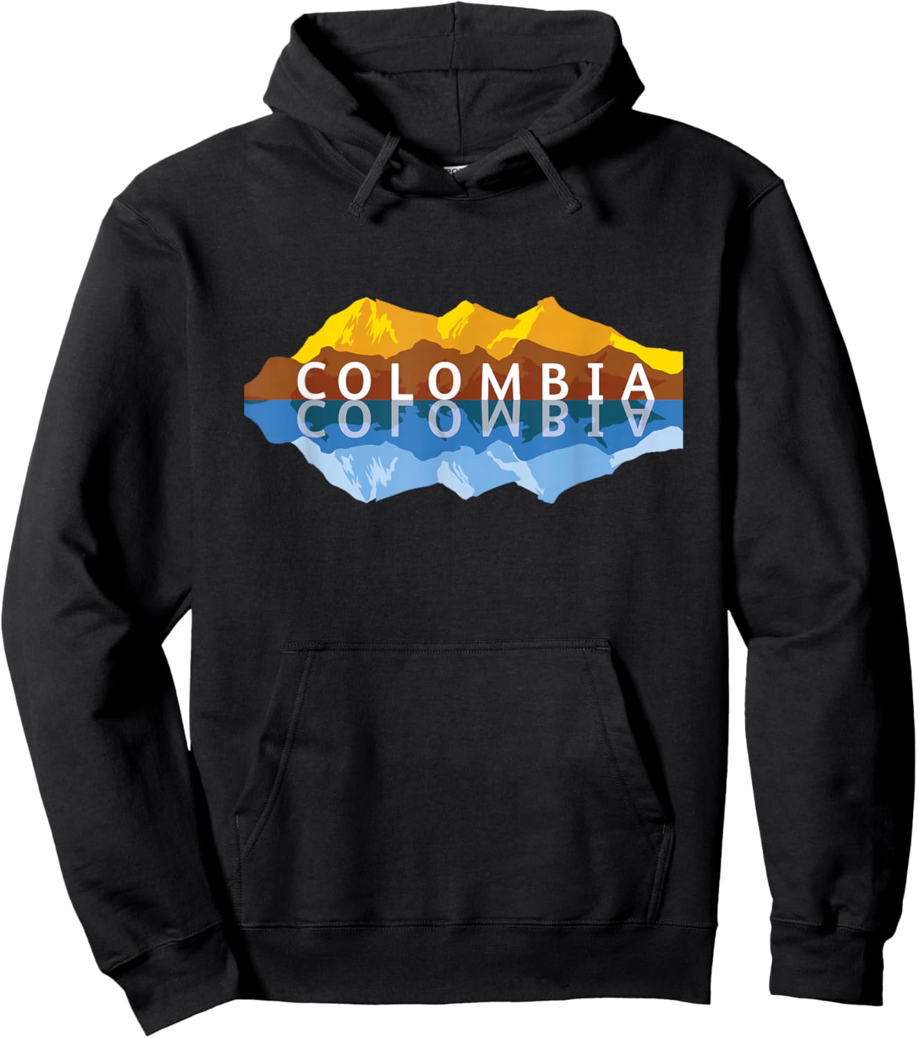 Colombia Mountain Reflections - Colombian Nature Souvenir Hoodie - Hoodie | Black