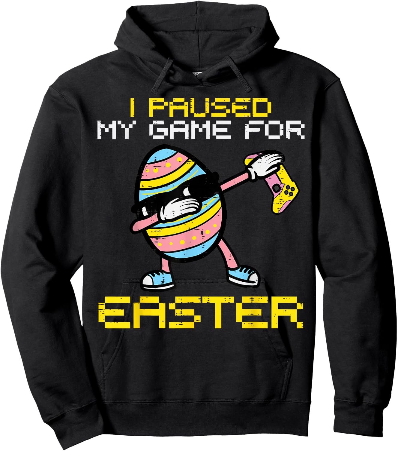 Paused My Game Easter Egg Dab Gamer Boys Kids Toddler Youth Hoodie - Hoodie | Black