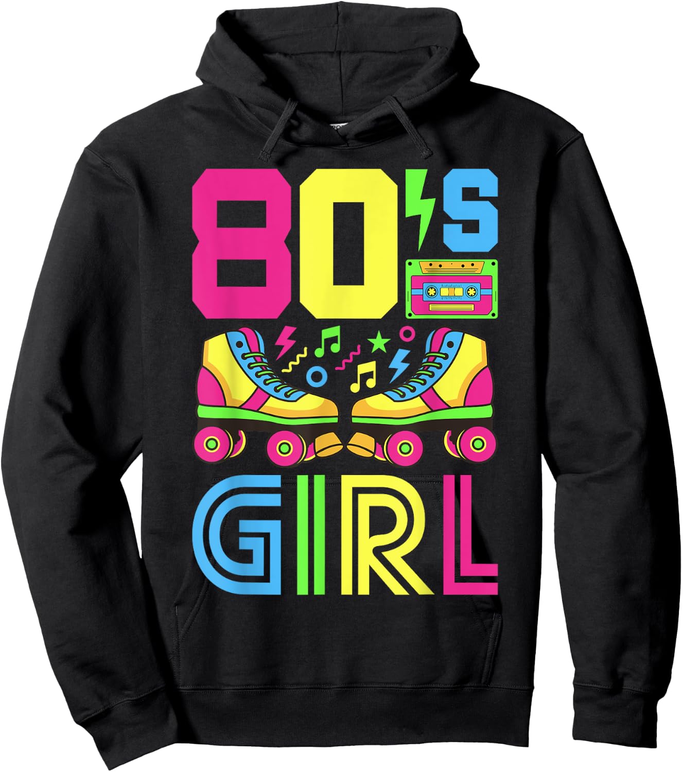80s Girl 80s Outfit 80s Costume 80s Party 80s , black Hoodie - Hoodie | Black
