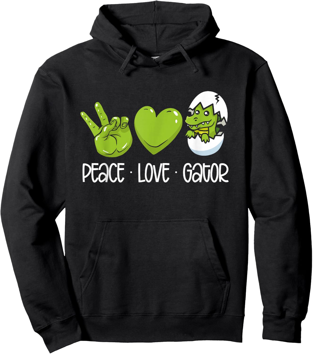 Peace Love Gators Hoodie - Hoodie | Black