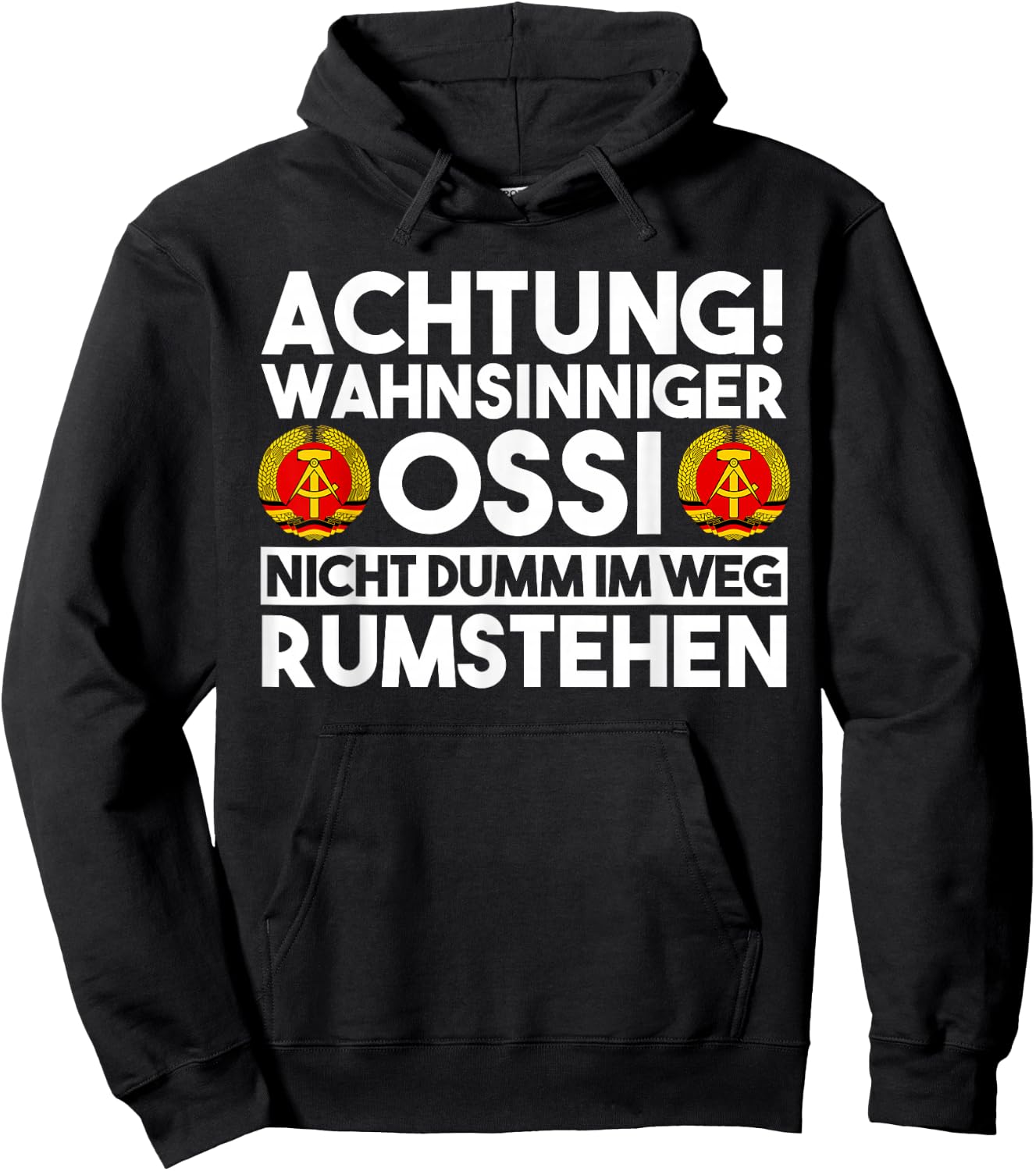 Men's East Germany DDR , black Hoodie - Hoodie | Black