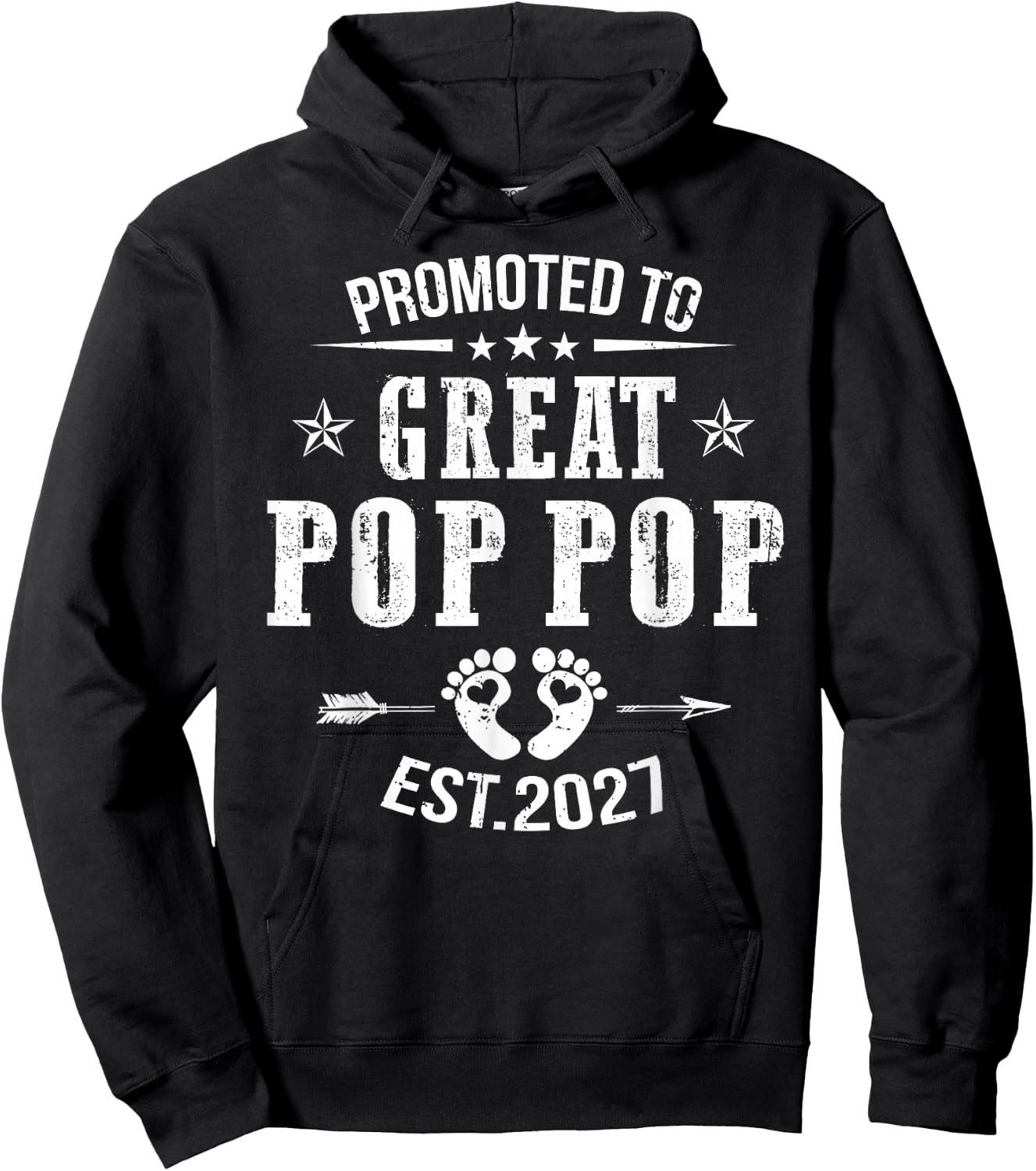Promoted to Great Pop pop Est 2026 Soon to Be Dad Hoodie - Hoodie | Black