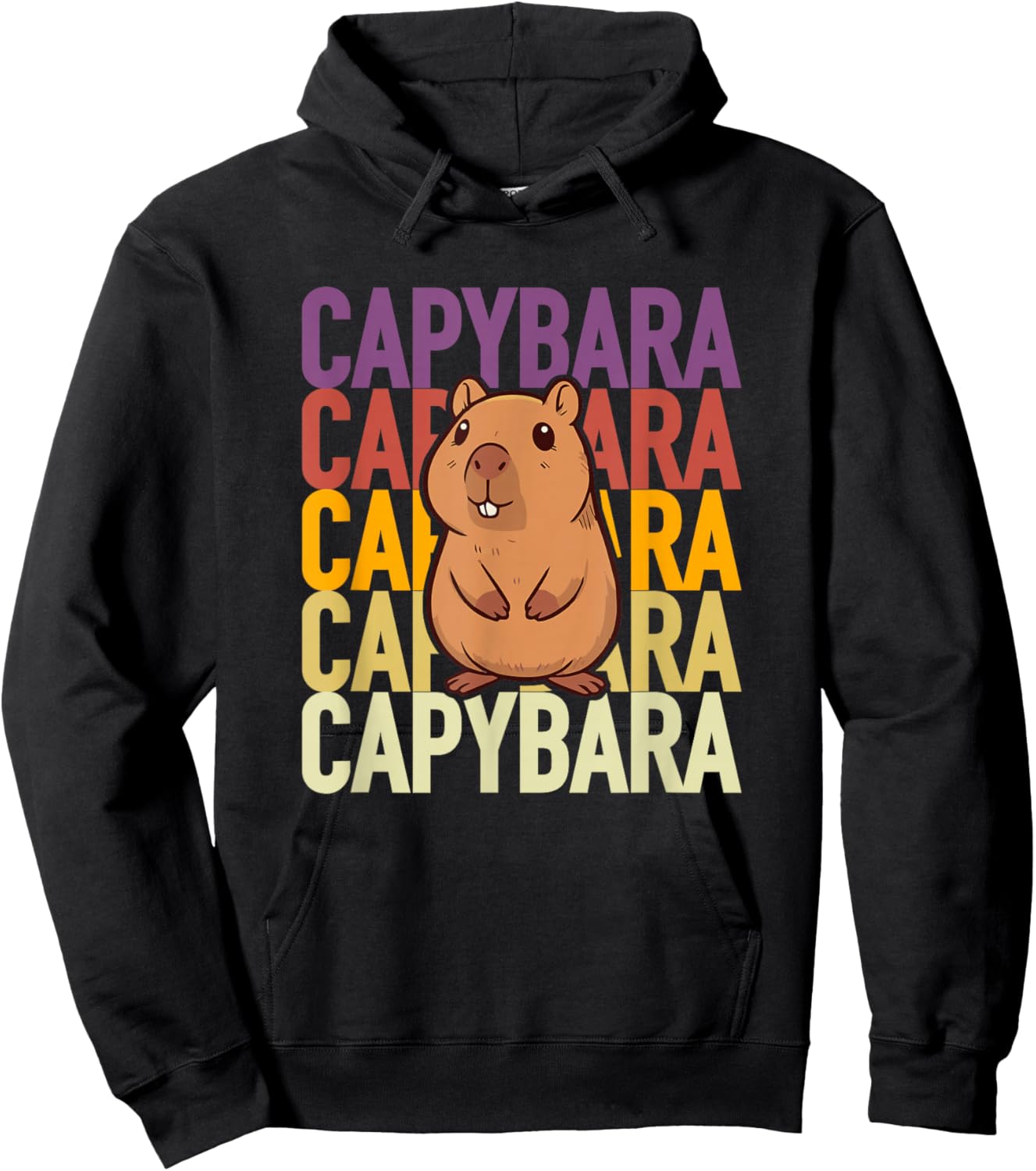 Capybara Mignon pour enfant fan de rongeurs géants , Black, S Hoodie - Hoodie | Black