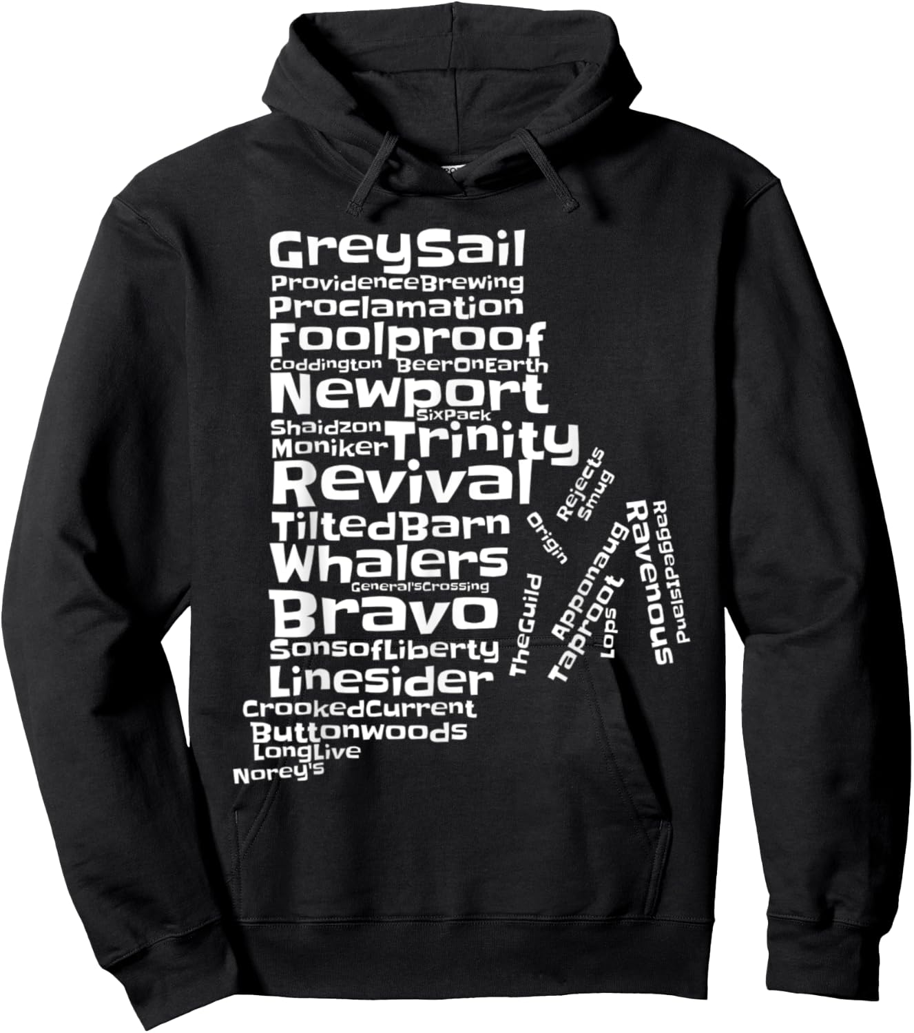 Drink Local Rhode Island Breweries Hoodie - Hoodie | Black
