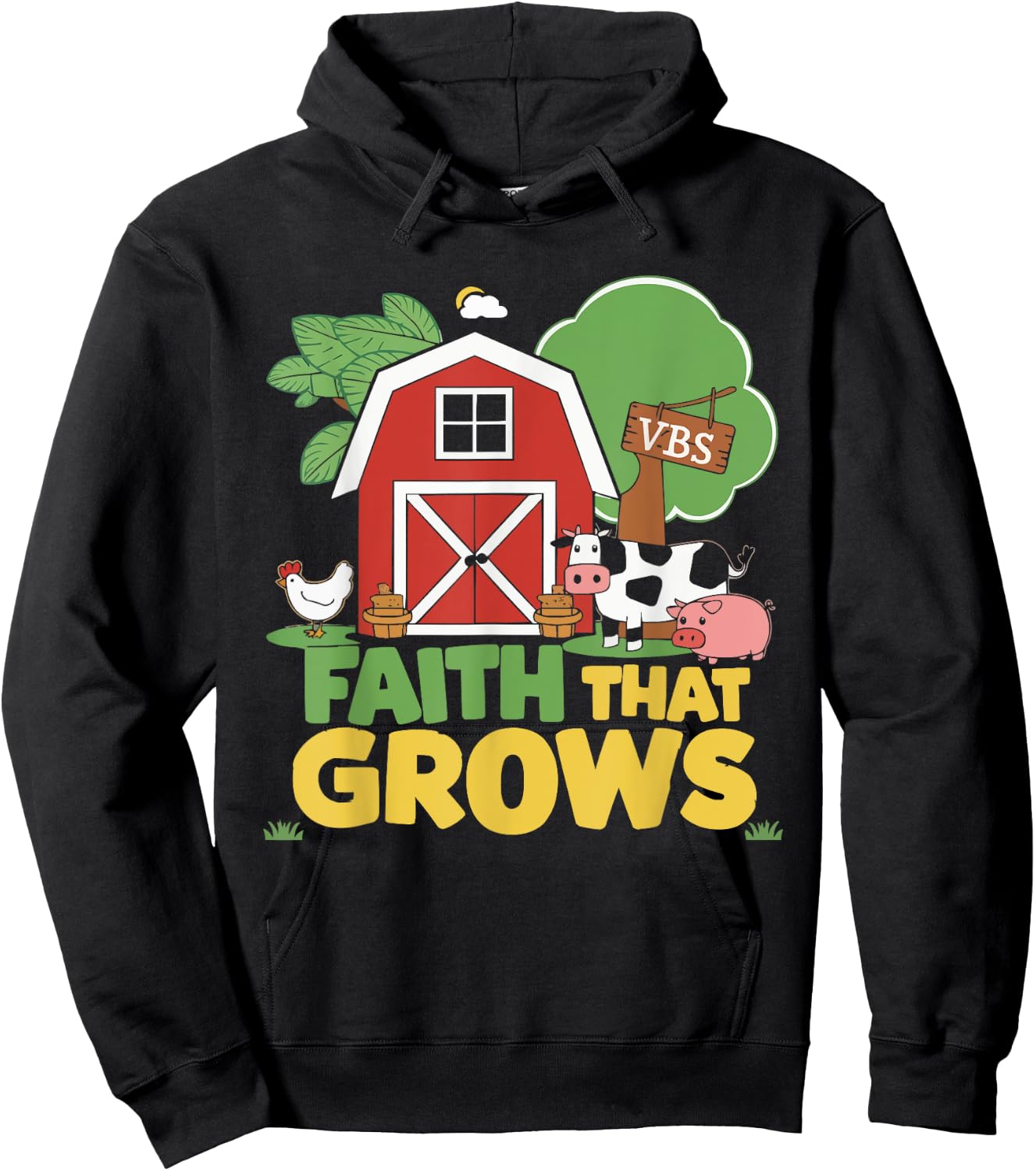 VBS Farm VBS Squad Vacation Bible School Christian Teacher Hoodie - Hoodie | Black