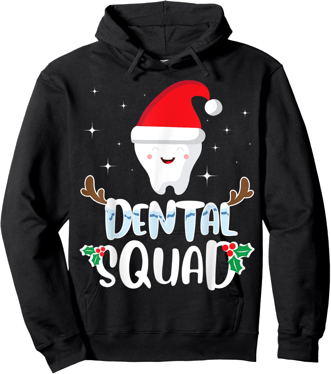 Dental Squad Funny Dentist Christmas Hoodie - Hoodie | Black