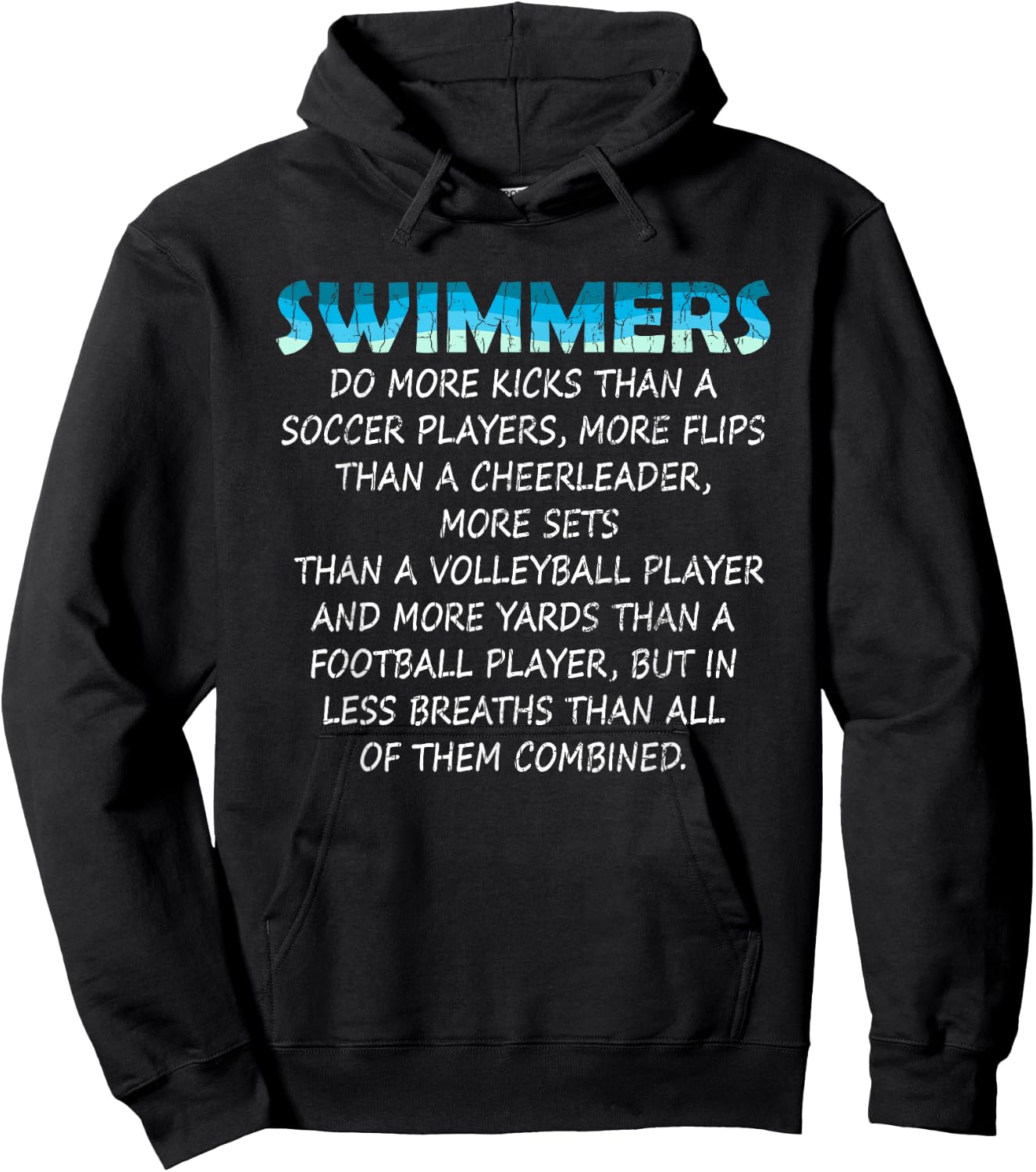 Swimmers Funny Swim Swimming Coach Player Graphic Hoodie - Hoodie | Black