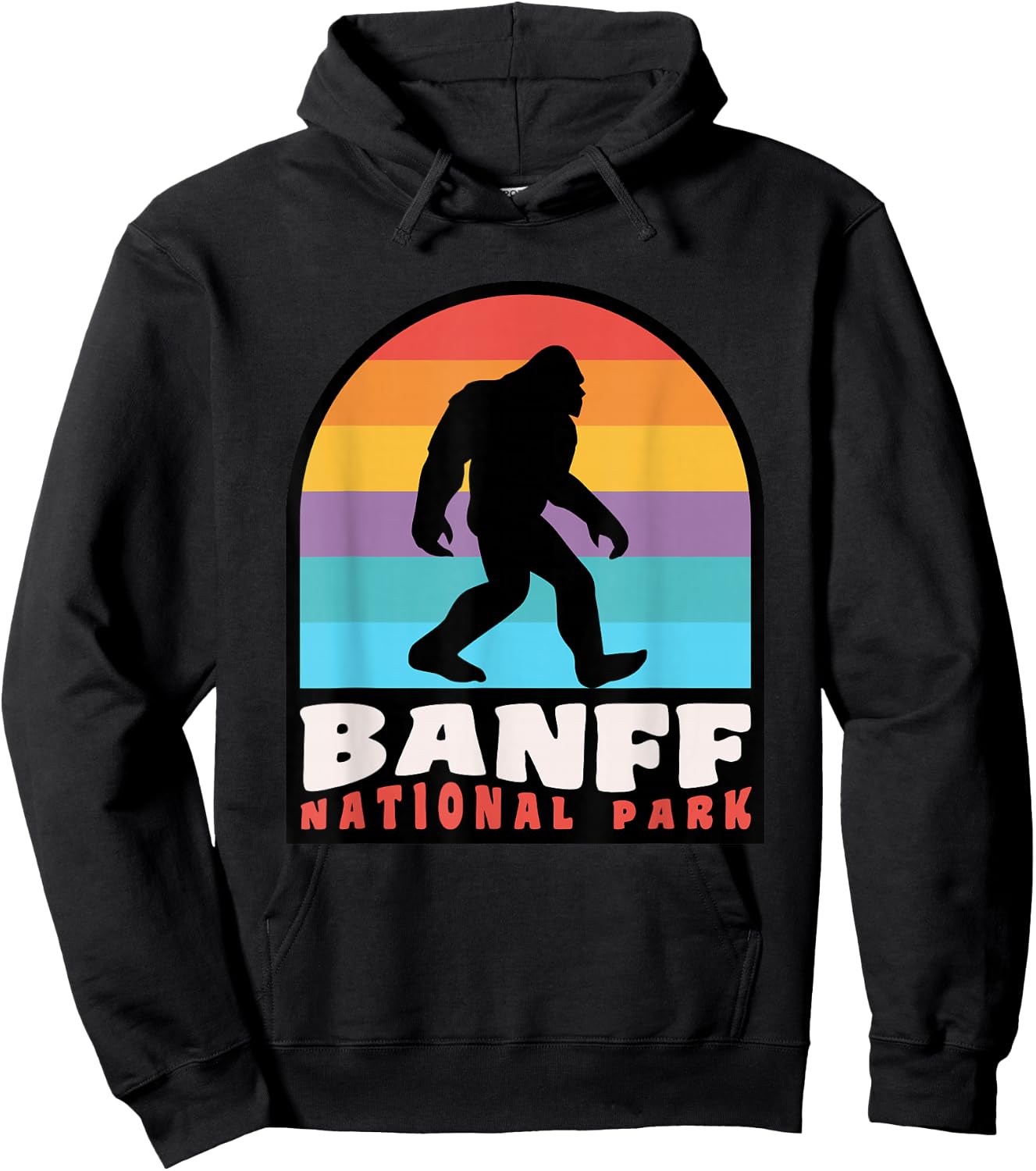 Banff National Park Bigfoot Sasquatch Lake Louise Canada Hoodie - Hoodie | Black