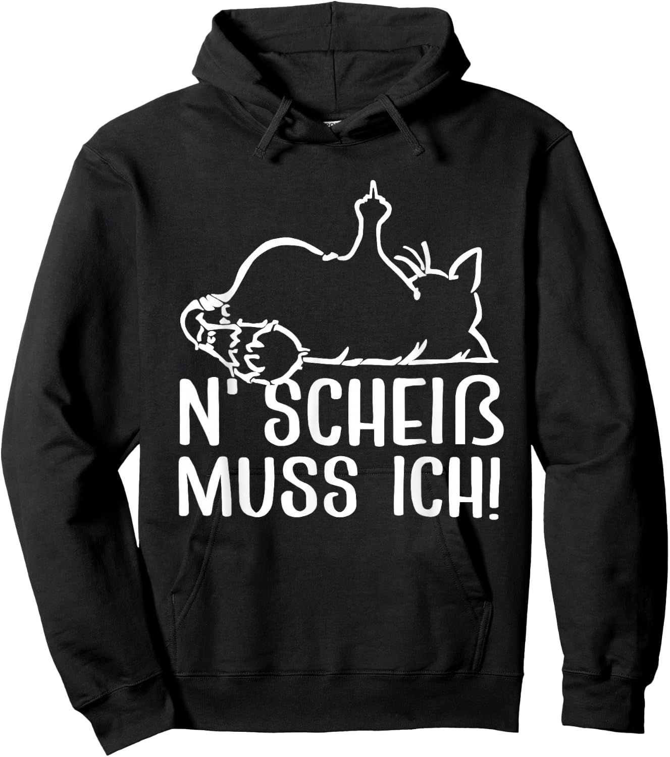 Katze Spruch Lustig Geschenk I N Scheiß muss ich Hoodie - Hoodie | Black