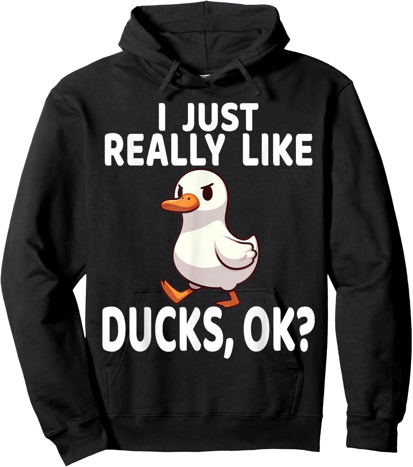 I Just Really Like Ducks Ok Shirt Cute Boys Kids Funny Ducks Hoodie - Hoodie | Black