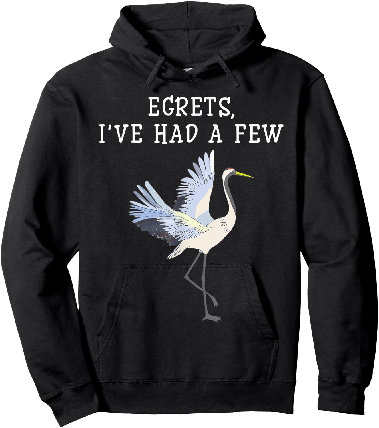 Egrets Birds Birdwatching Funny Ornithologist Lovers Hoodie - Hoodie | Black