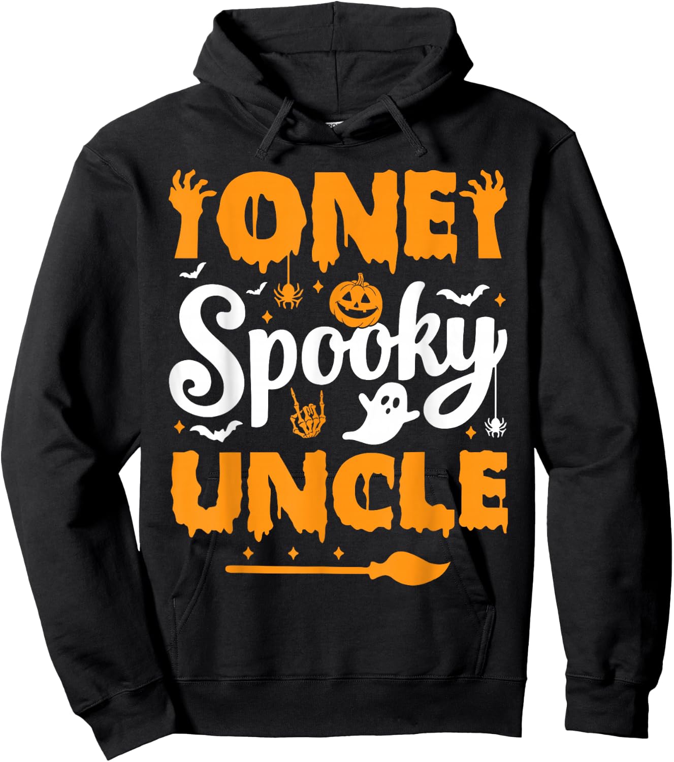 One Spooky Uncle Matching Family Halloween Costumes Hoodie - Hoodie | Black