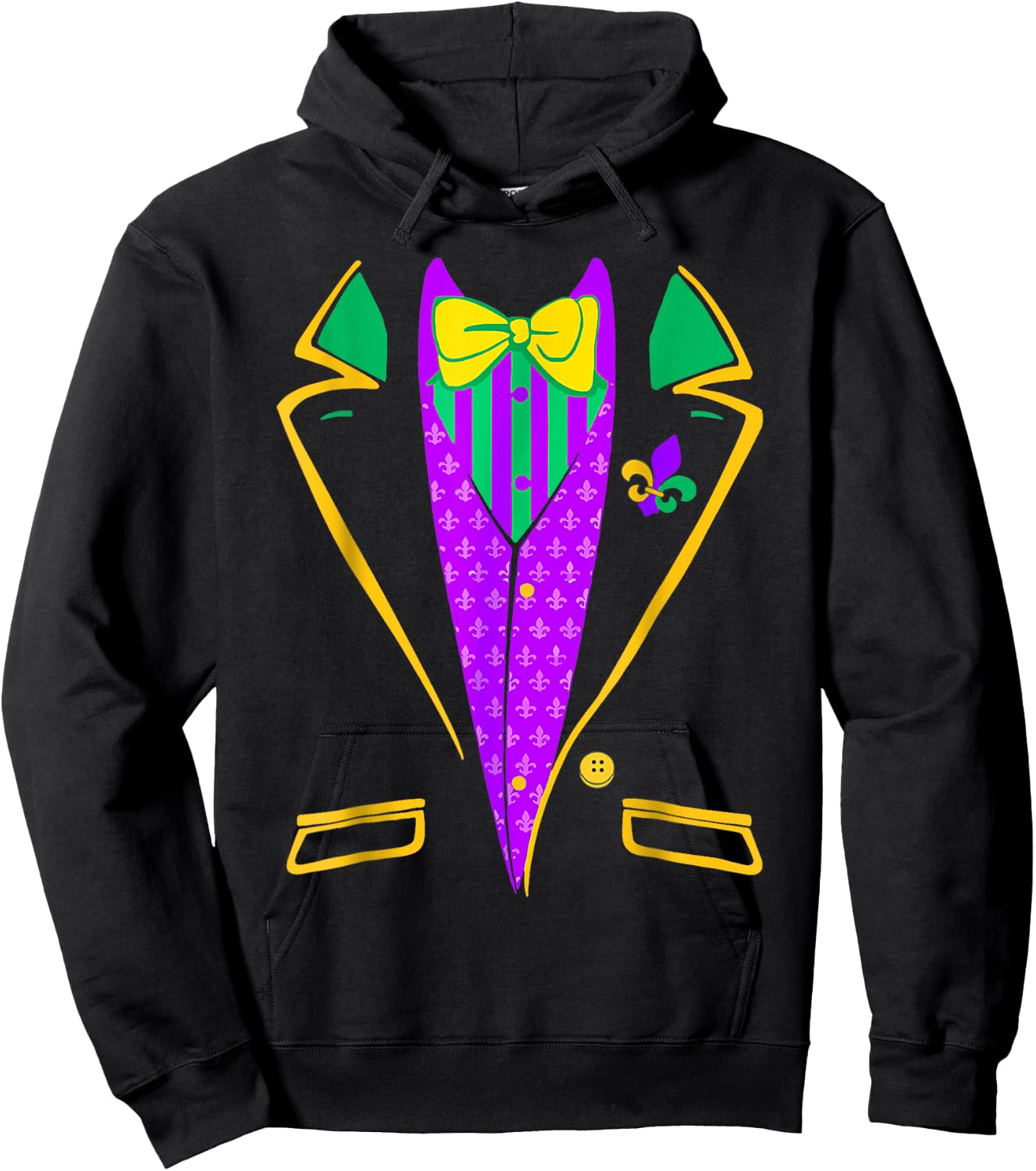 Cat Mom & Vegan Mardi-Gras-Shirt Tuxedo Vest Outfit , Small Hoodie - Hoodie | Black