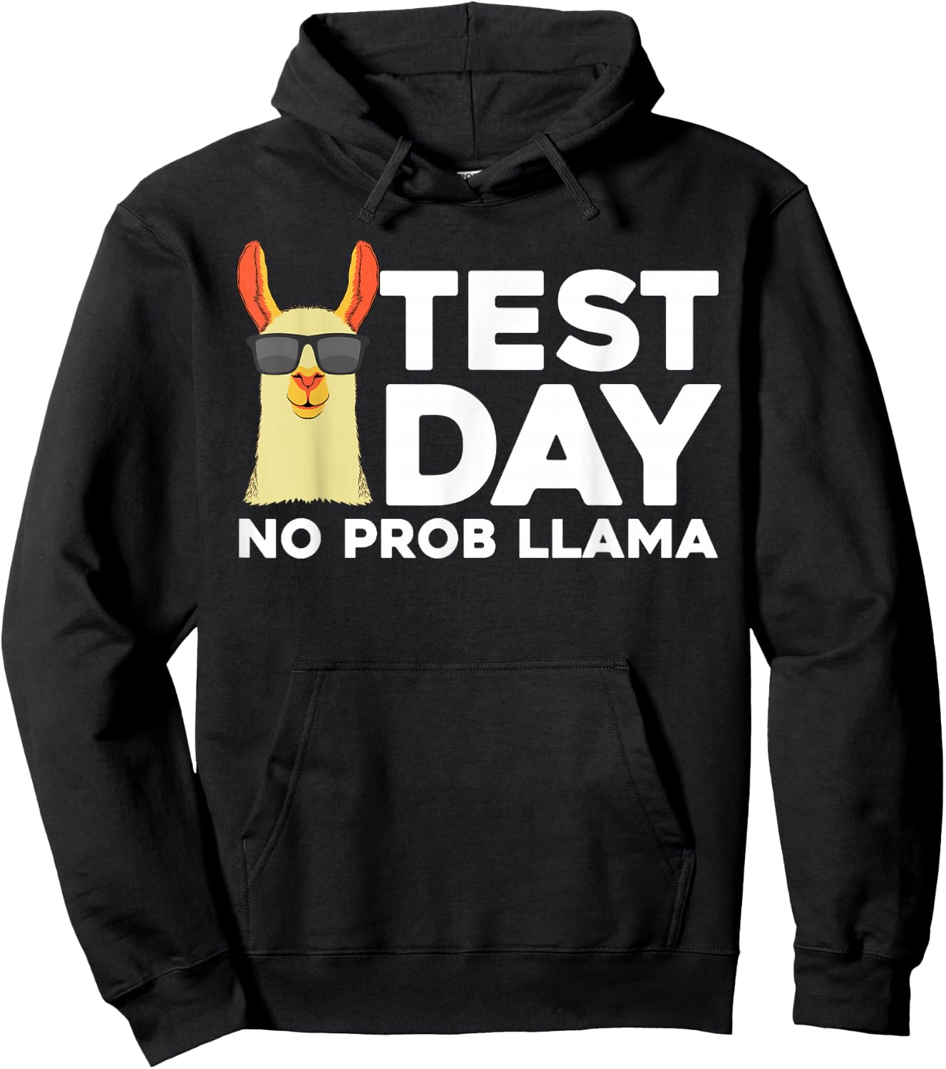 Cool Test Day Women Llama Teacher Testing Day State Hoodie - Hoodie | Black